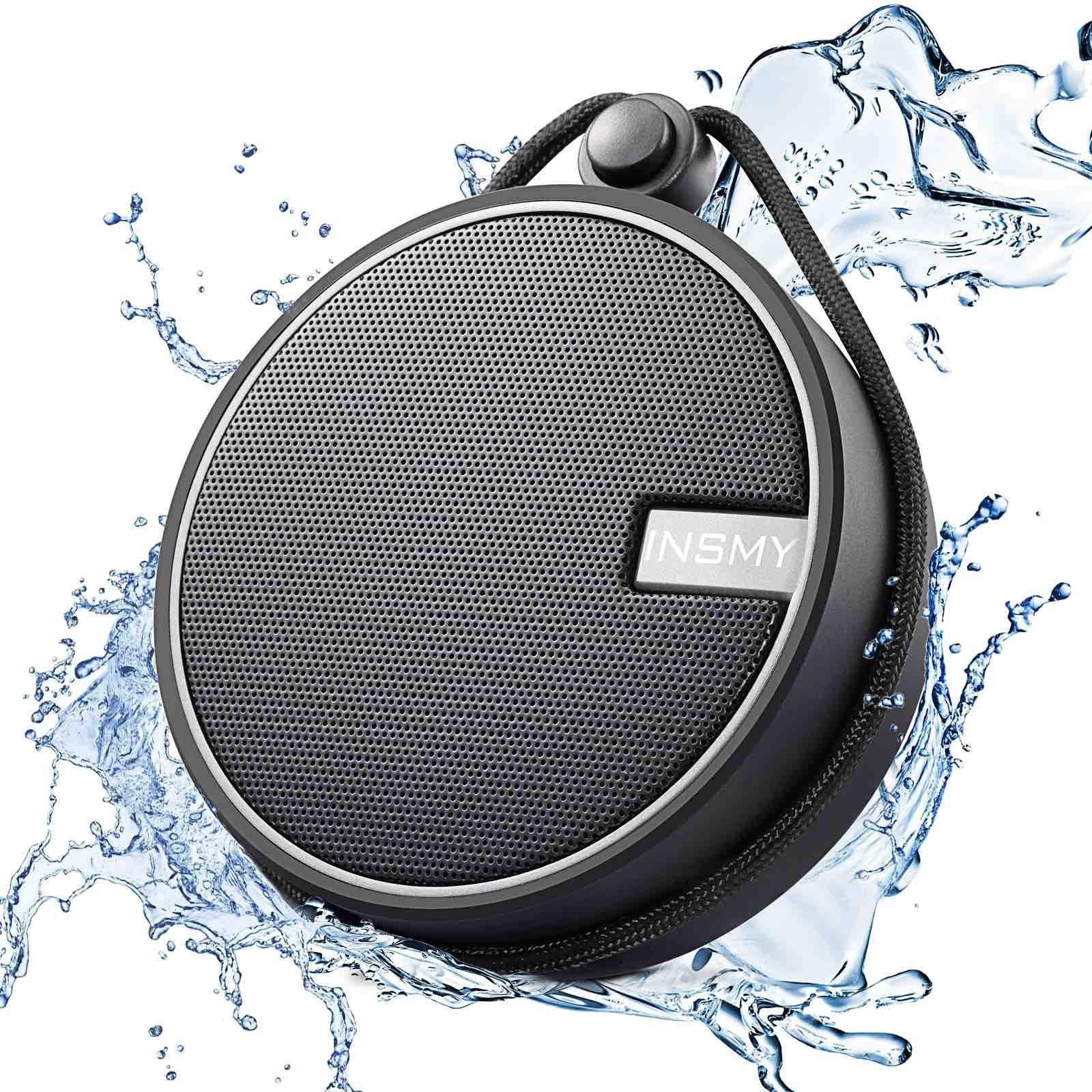 Insmy C12 Ipx7 Waterproof Shower Bluetooth Speaker, Portable Small Speaker, Speakers Bluetooth Wireless Loud Clear Sound Support