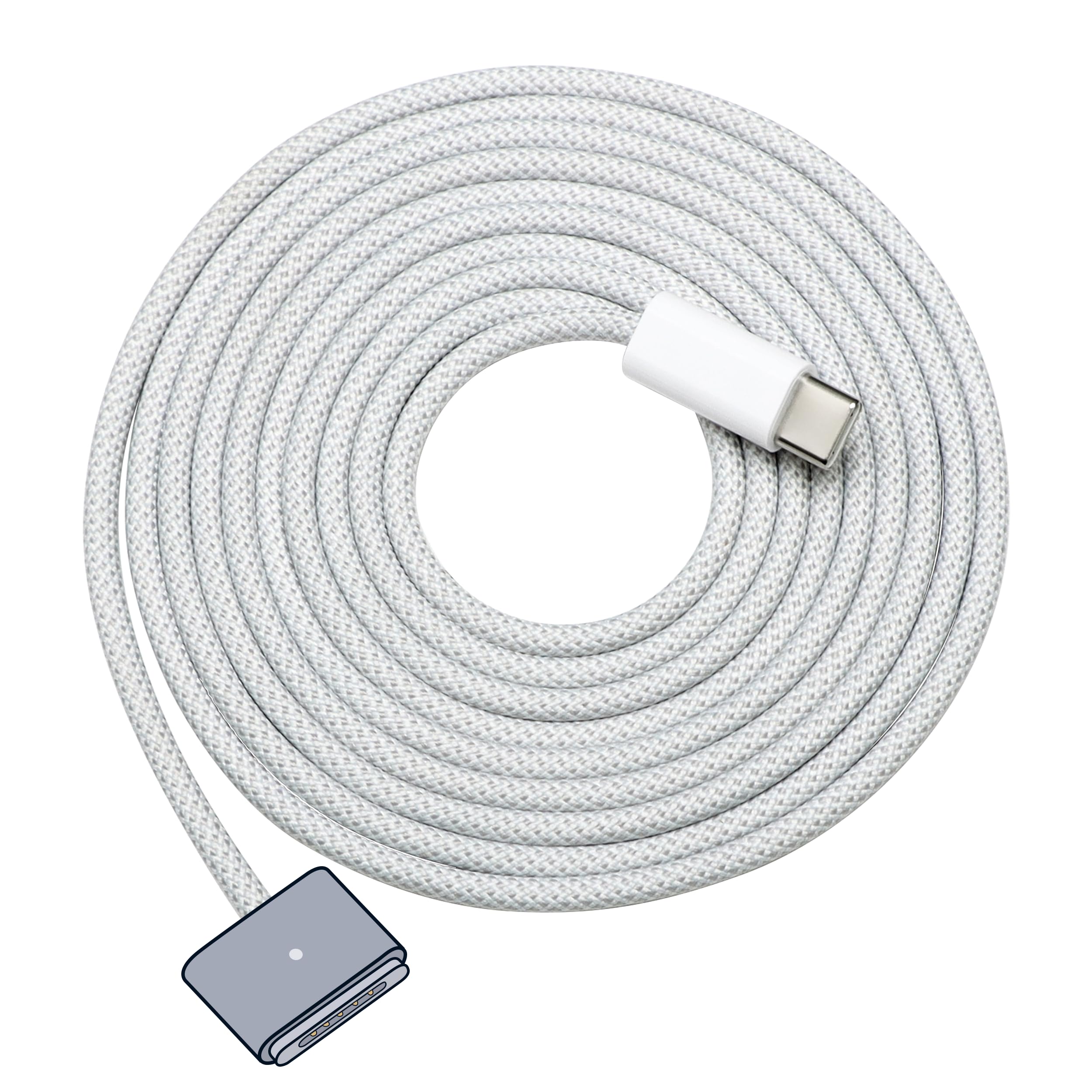 Derlulu Usb C To Magnetic 3 Fast Charging Cable (6.6 Ft/2 M), Usb C Cable Compatible With Macbook Air (15''/13'' M3 2024, 15'' M