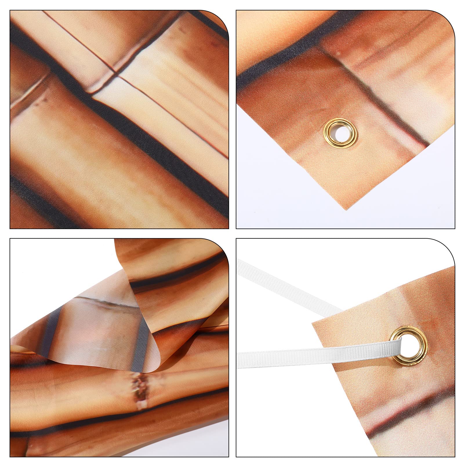 Buryeah Bamboo Backdrop Party Summer Hawaiian Beach Backdrop Decoration Polyester Fabric Photography Christmas Halloween Party S