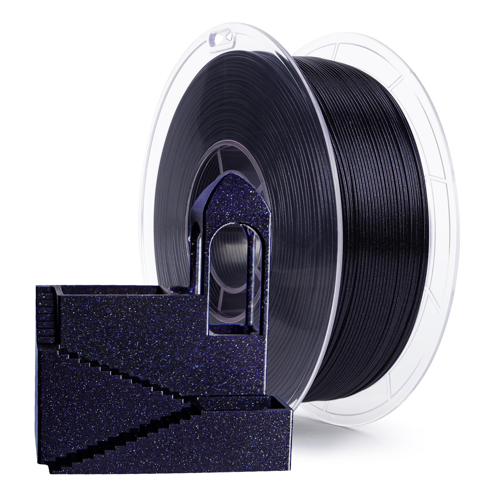 ZIRO 3D Printer Filament, 1.75mm Shiny Sparkle Glitter PLA, Firely PLA Series, Fit for Most FDM Printer, Galaxy Effect Printing 