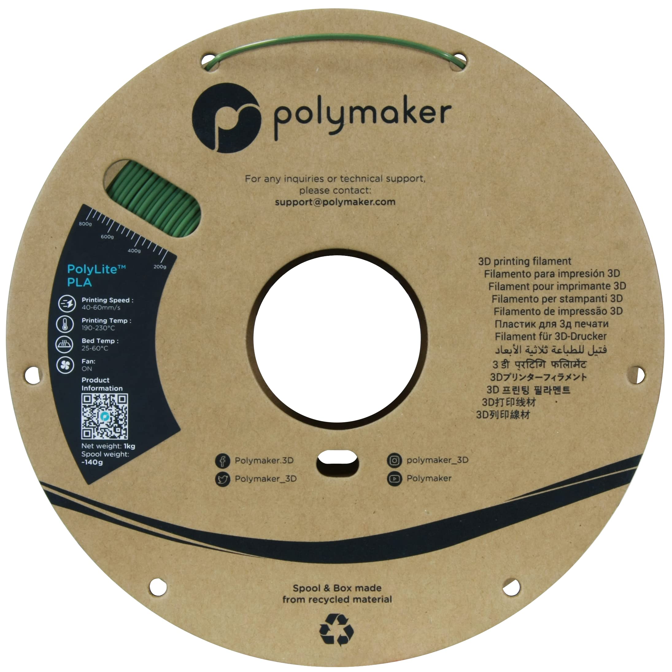 Polymaker Silk Pla Filament 1.75Mm, Shiny Silk Peridot Green 3D Printer Pla Filament 1Kg   Polylite 1.75Mm Silk Peridot Green 3D