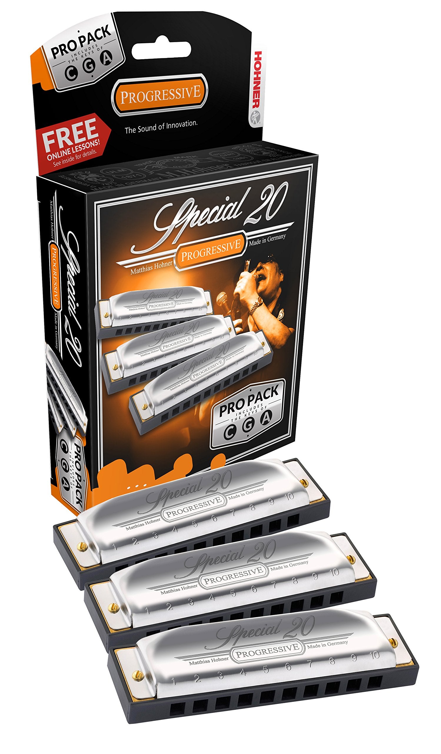 Hohner Special 20 Harmonica 3 Piece Pro Pack Keys Of G,C,A