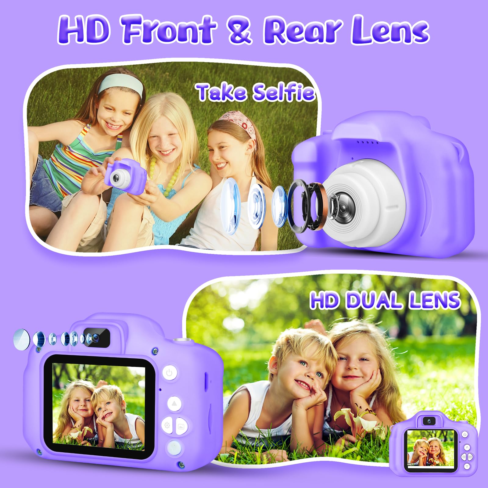 Kids Camera For Boys And Girls, Gposy Digital Camera For Kids, Toddler Camera Christmas Birthday Toy Gifts For Kids Age 3 4 5 6