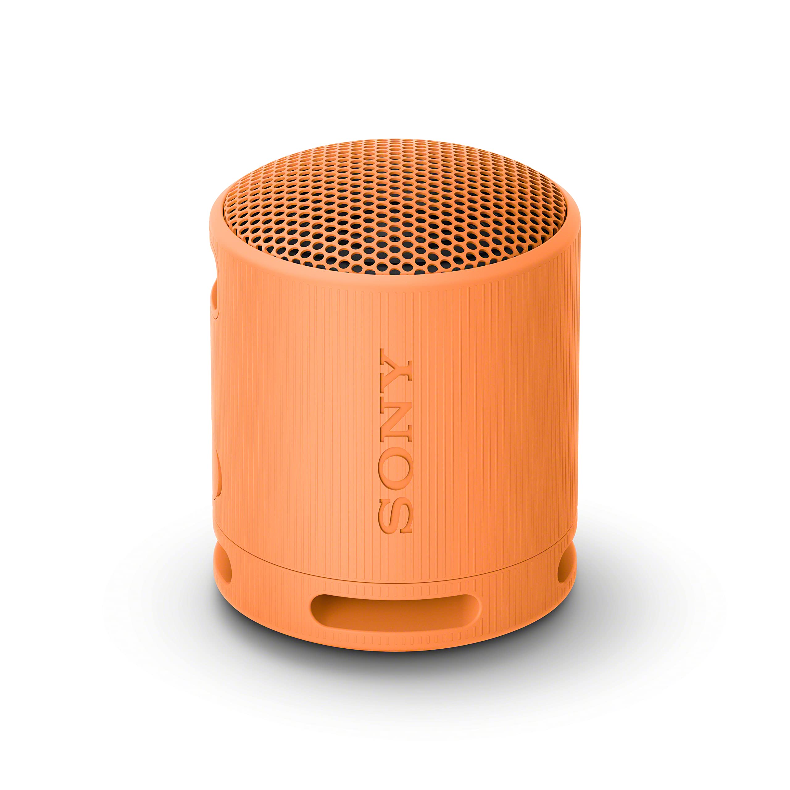 Sony SRS XB100 Wireless Bluetooth Portable Lightweight Super Compact Travel Speaker, Extra Durable IP67 Waterproof & Dustproof, 16 Hour Battery, Versatile Strap, and Hands Free Calling, Orange New