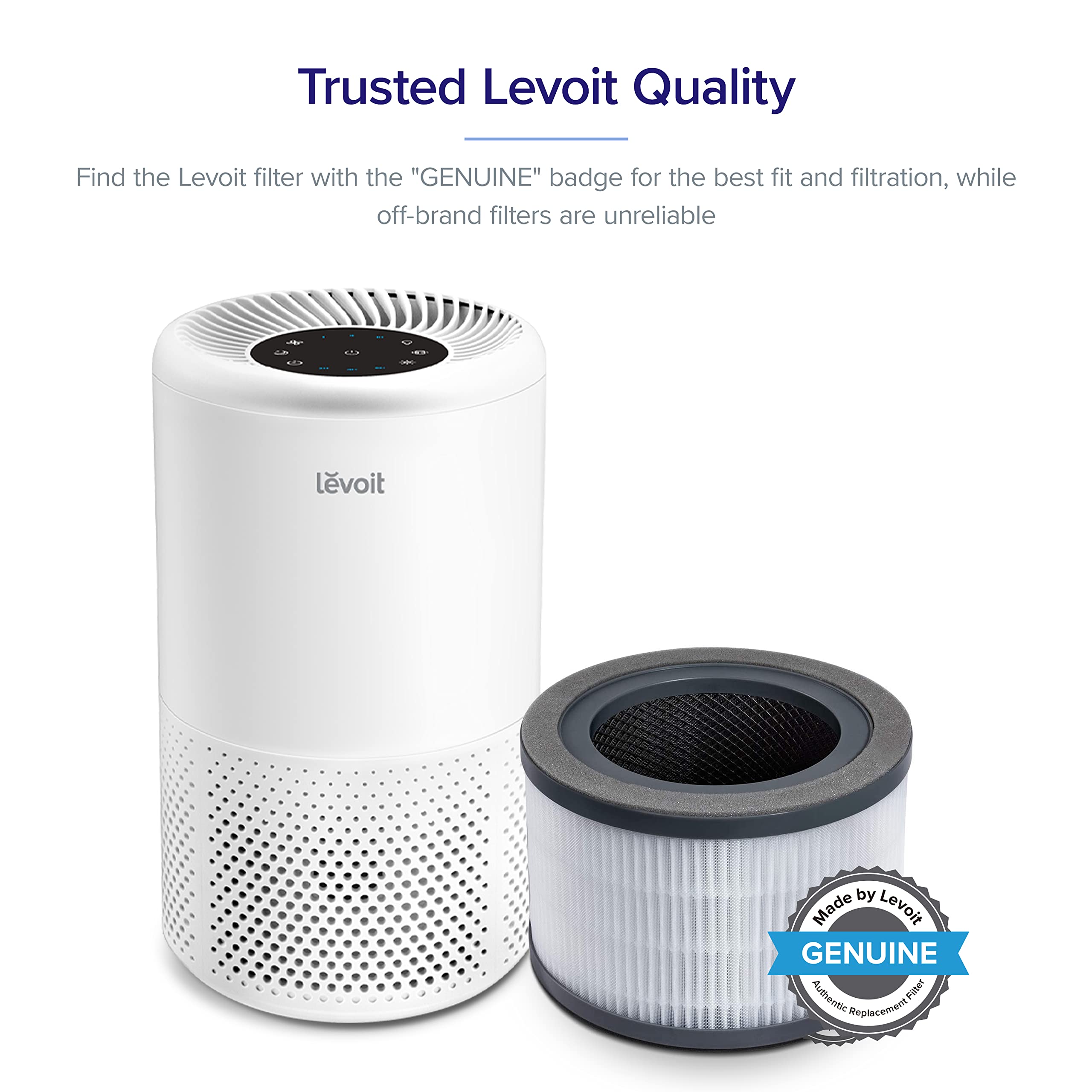 Levoit Vista 200 Air Purifier Replacement Filter, 3 In 1 High Efficiency Activated Carbon, Vista200 Rf, Black, 2 Count (Pack Of