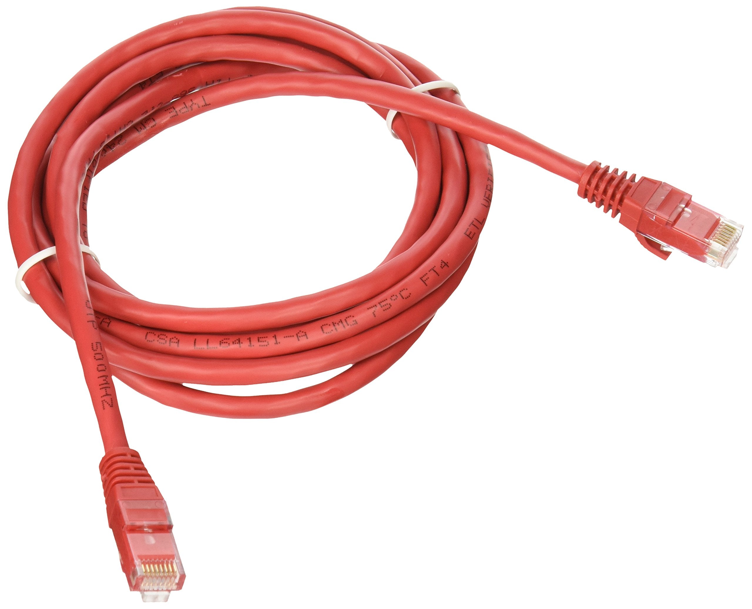 C2G/Cables To Go 27862 Cat6 Snagless Unshielded (Utp) Network Crossover Patch Cable, Red (7 Feet/2.13 Meters)
