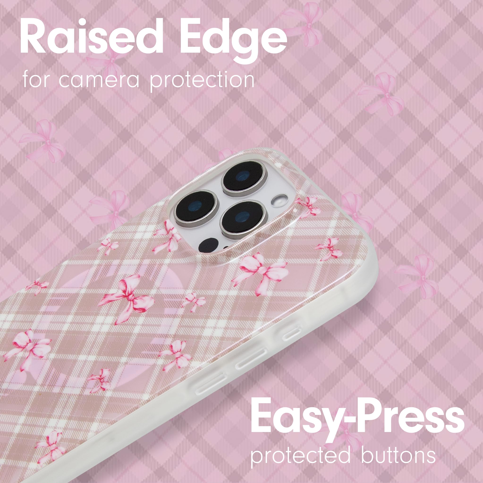 Sonix Case For Iphone 16 Pro Max | Compatible With Magsafe | 10Ft Drop Tested | Bows | Clueless Pink