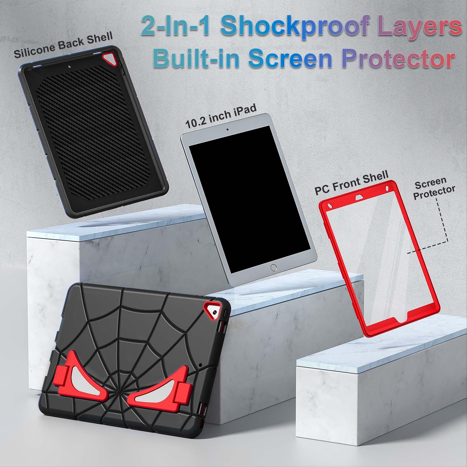 Nitupai Case For Ipad 9Th Generation Case Ipad 10.2 Case For Kids Ipad 8Th Generation Case Ipad 7Th Generation Case 2021/2020/20