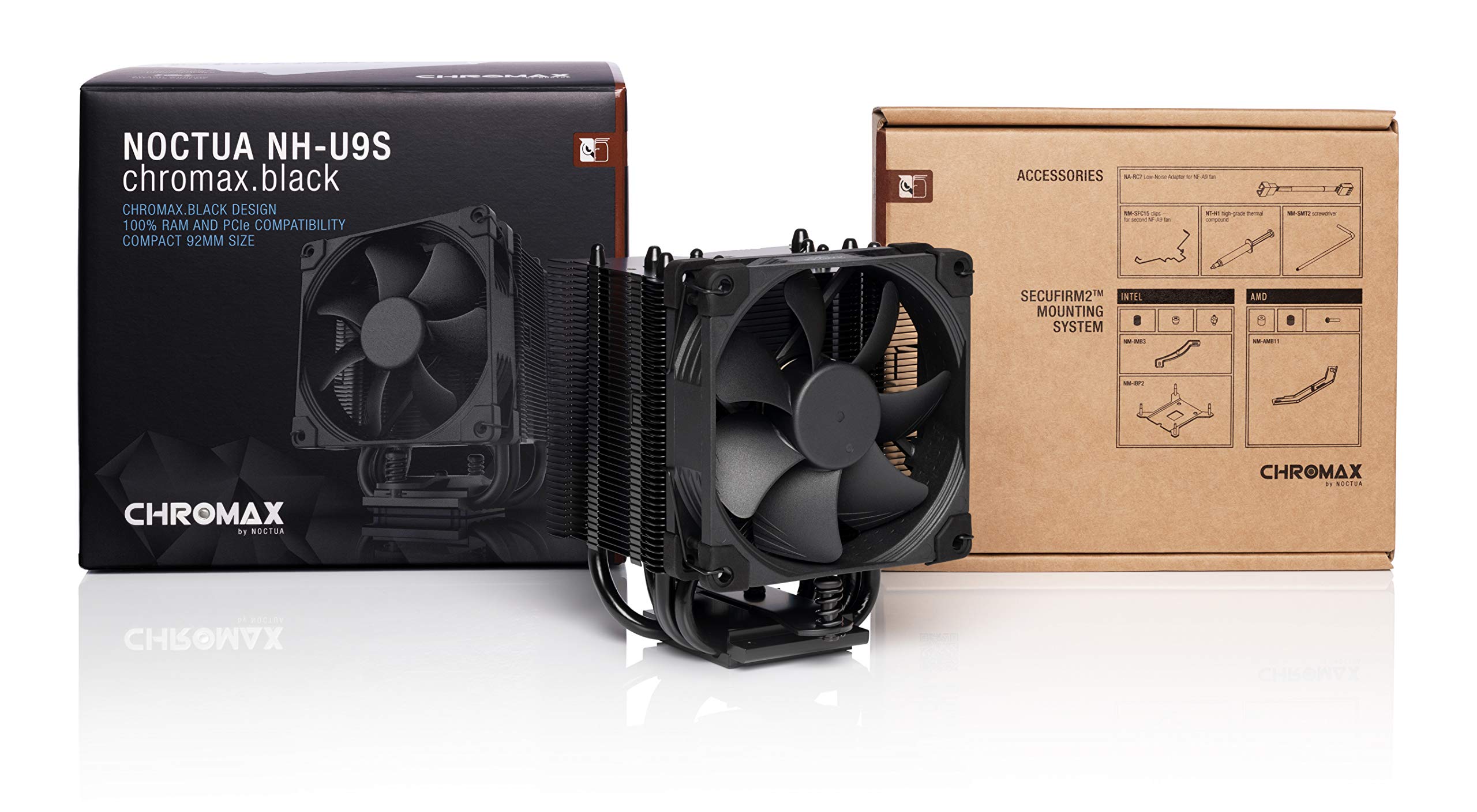 Noctua Nh U9S Chromax.Black, 92Mm Single Tower Cpu Cooler (Black)