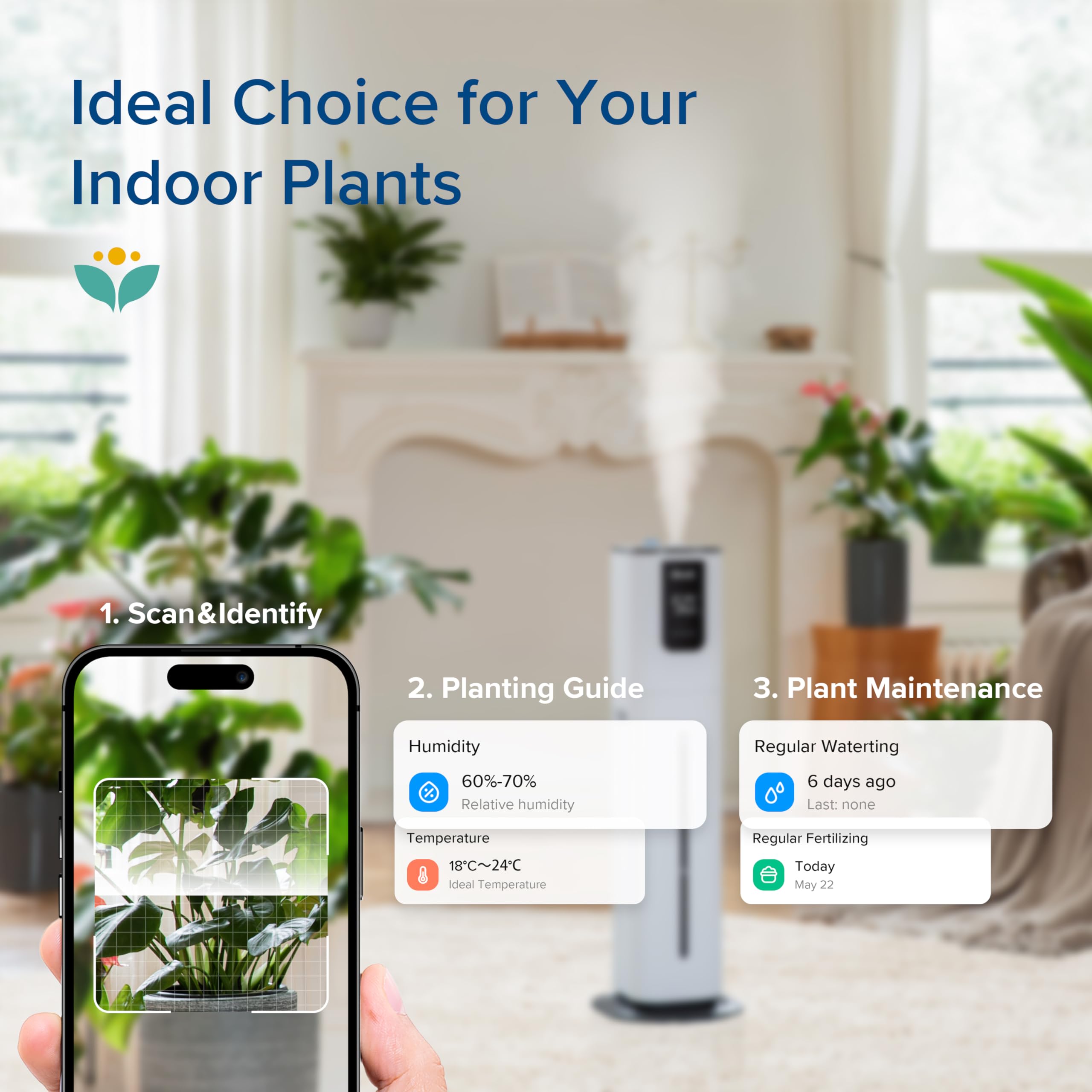 Levoit Oasismist 1000S (10L) Smart Humidifier For Home Large Room Bedroom, Last 100 Hours Suitable For Indoor Plant, Cover Up To