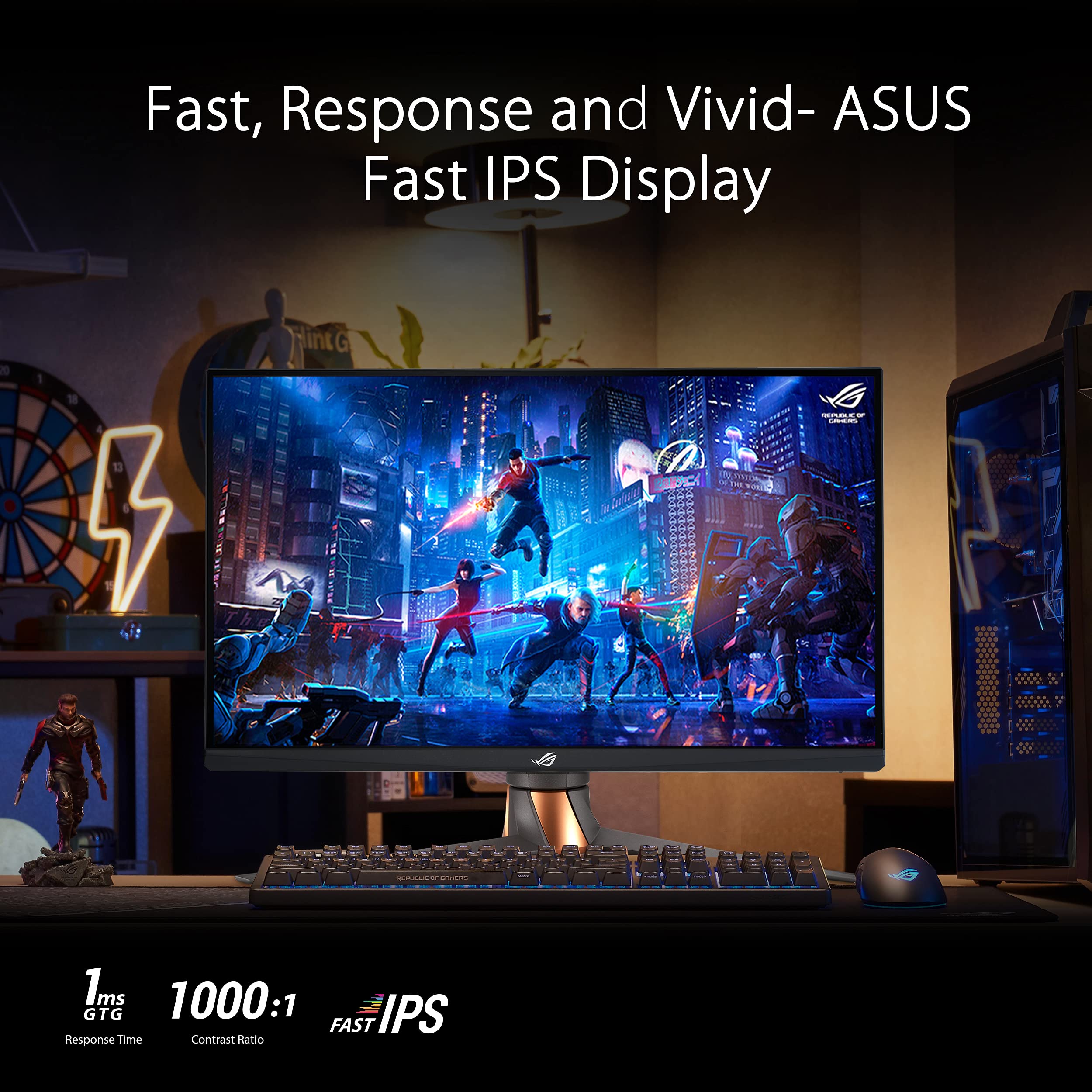 Asus Rog Swift 27    1440P Gaming Monitor (Pg279Qm) - Wqhd (2560 X 1440), Fast Ips, 240Hz, 1Ms, G-Sync, Nvidia Reflex Latency An