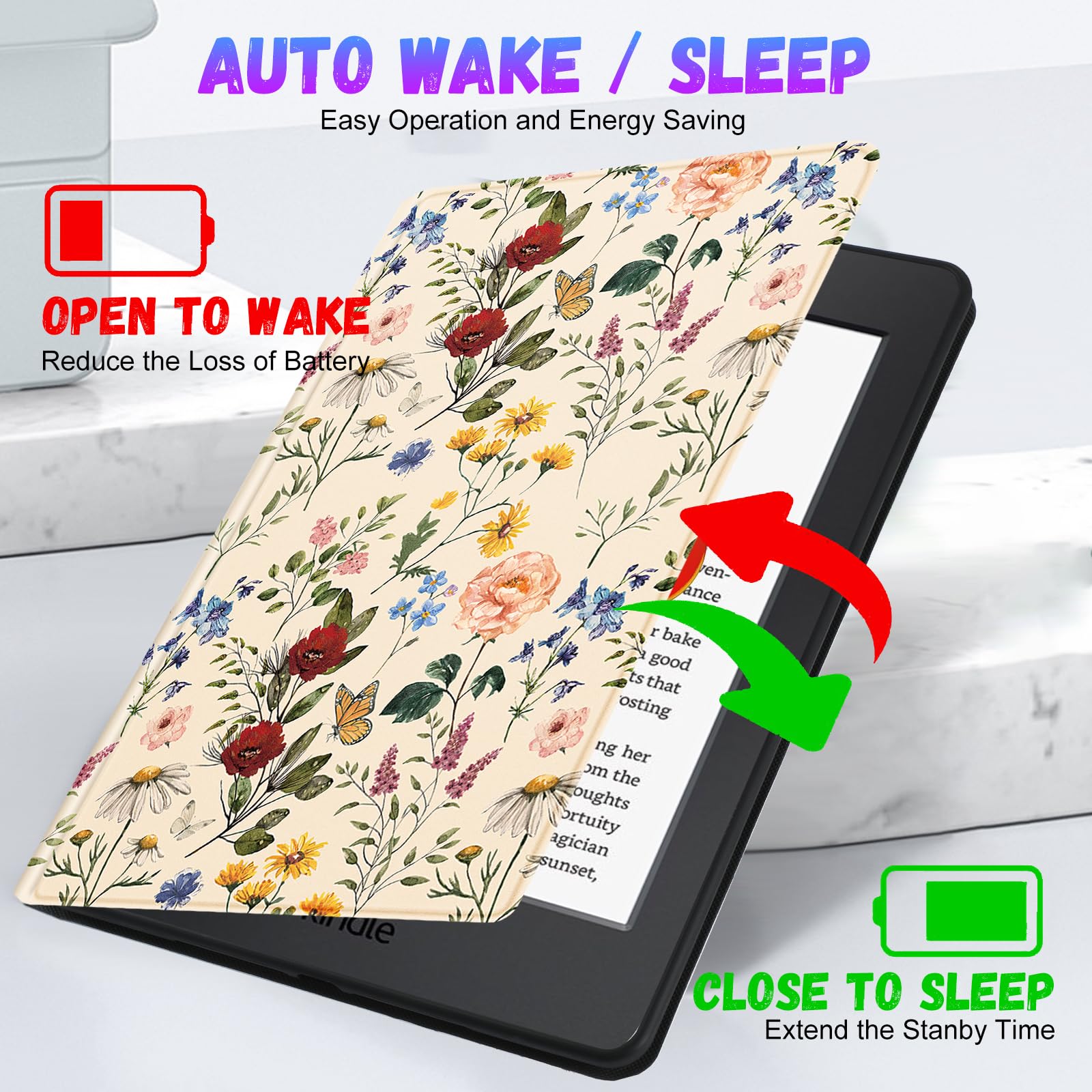 Uppuppy For Kindle Paperwhite 11Th Generation Case 6.8 Inch 2021 / Paperwhite Signature Edition Cute Women Girls Teens Kids Uniq