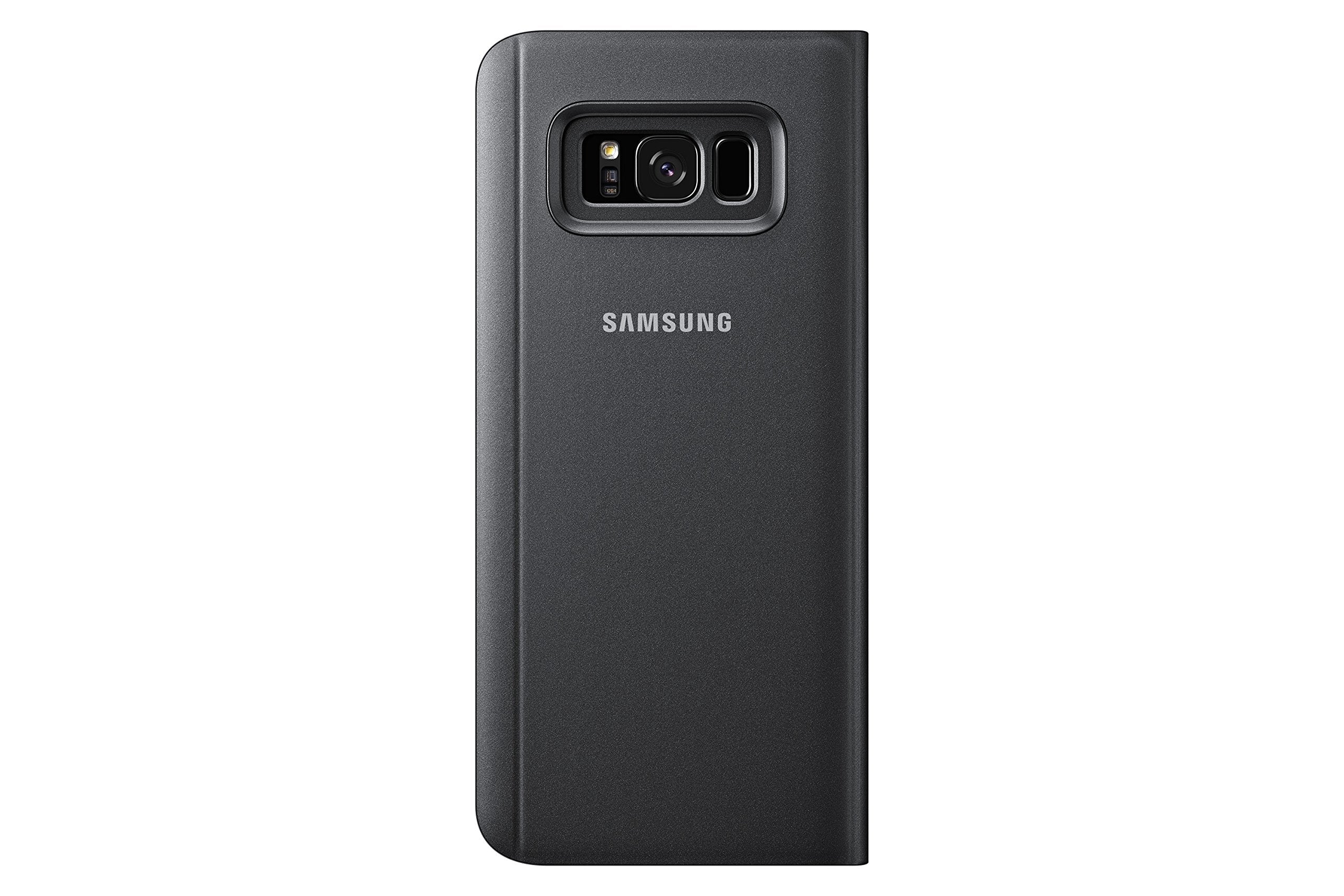 Samsung Ef-Zg955Cbegus S-View Flip Cover With Kickstand, Black , For Galaxy S8+ Only