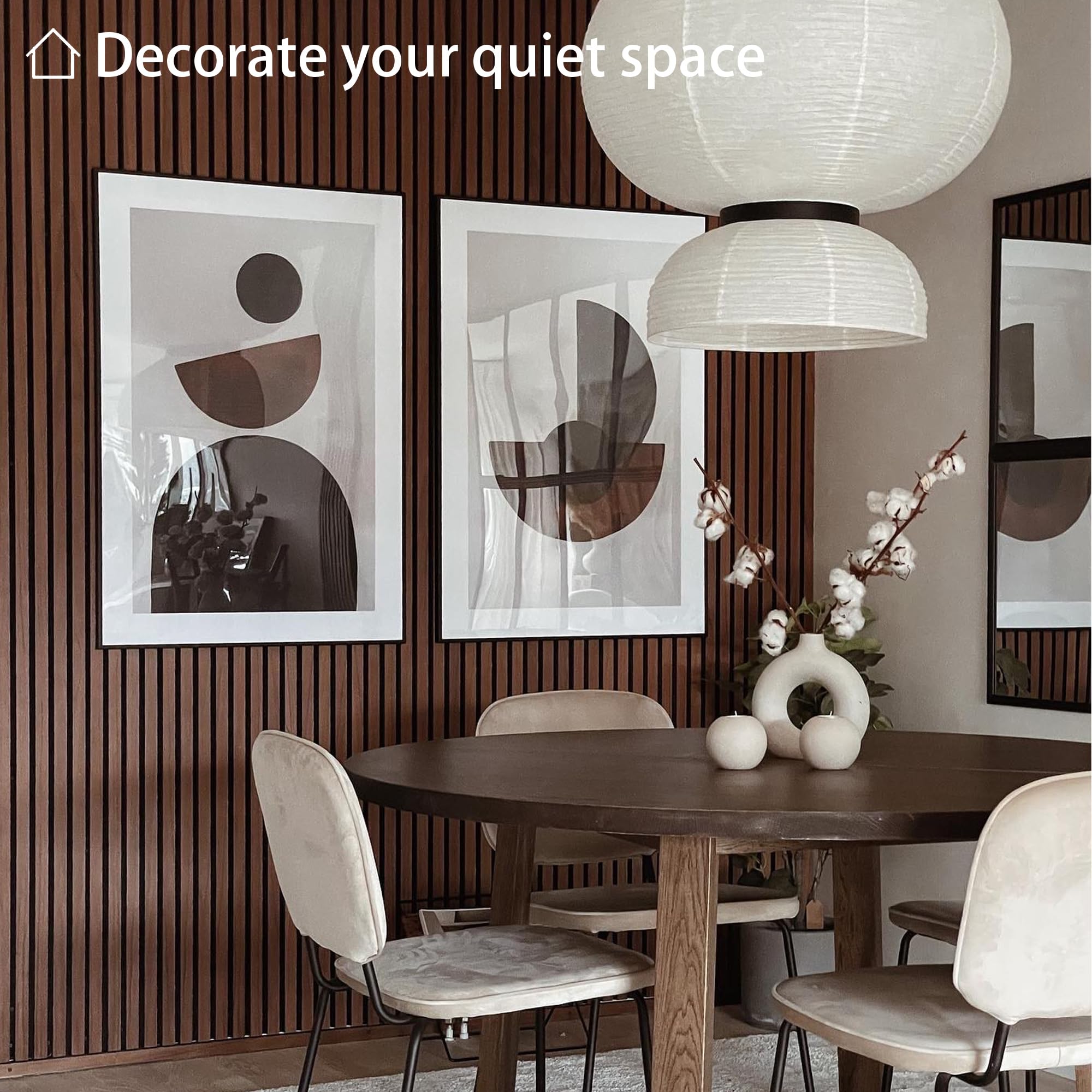 Wood Slats For Wall, Wood Slat Acoustic Panels For Wall Decor, 94.49 X 12.6 Inch 3D Soundproof Wall Panels, Sound Absorbing Pane