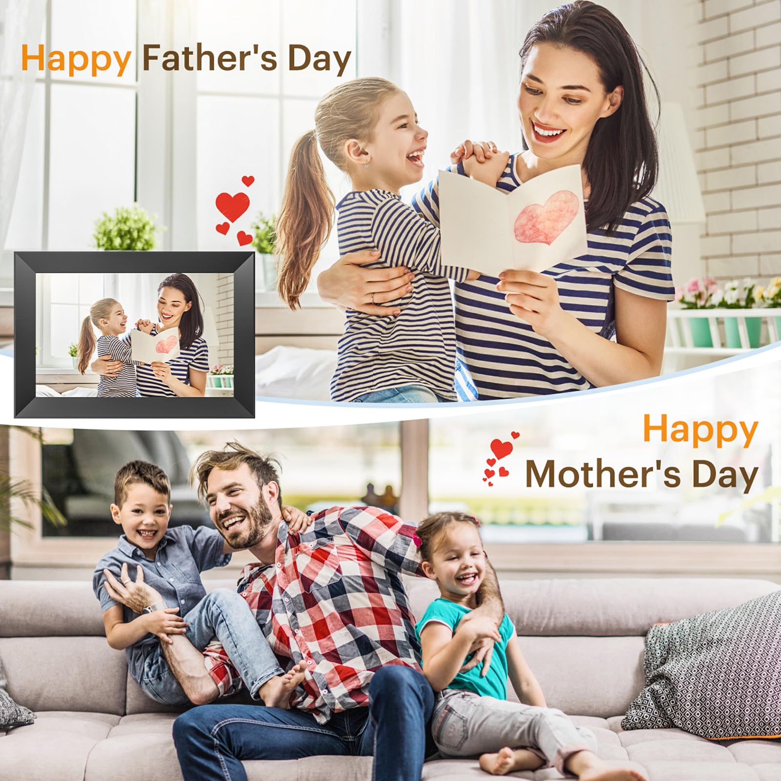 Kodak 10.1Inch Wifi Digital Picture Frame,1280X800 Hd Ips Touch Screen, Electronic Smart Photo Frame With 32Gb Memory, Auto Rota