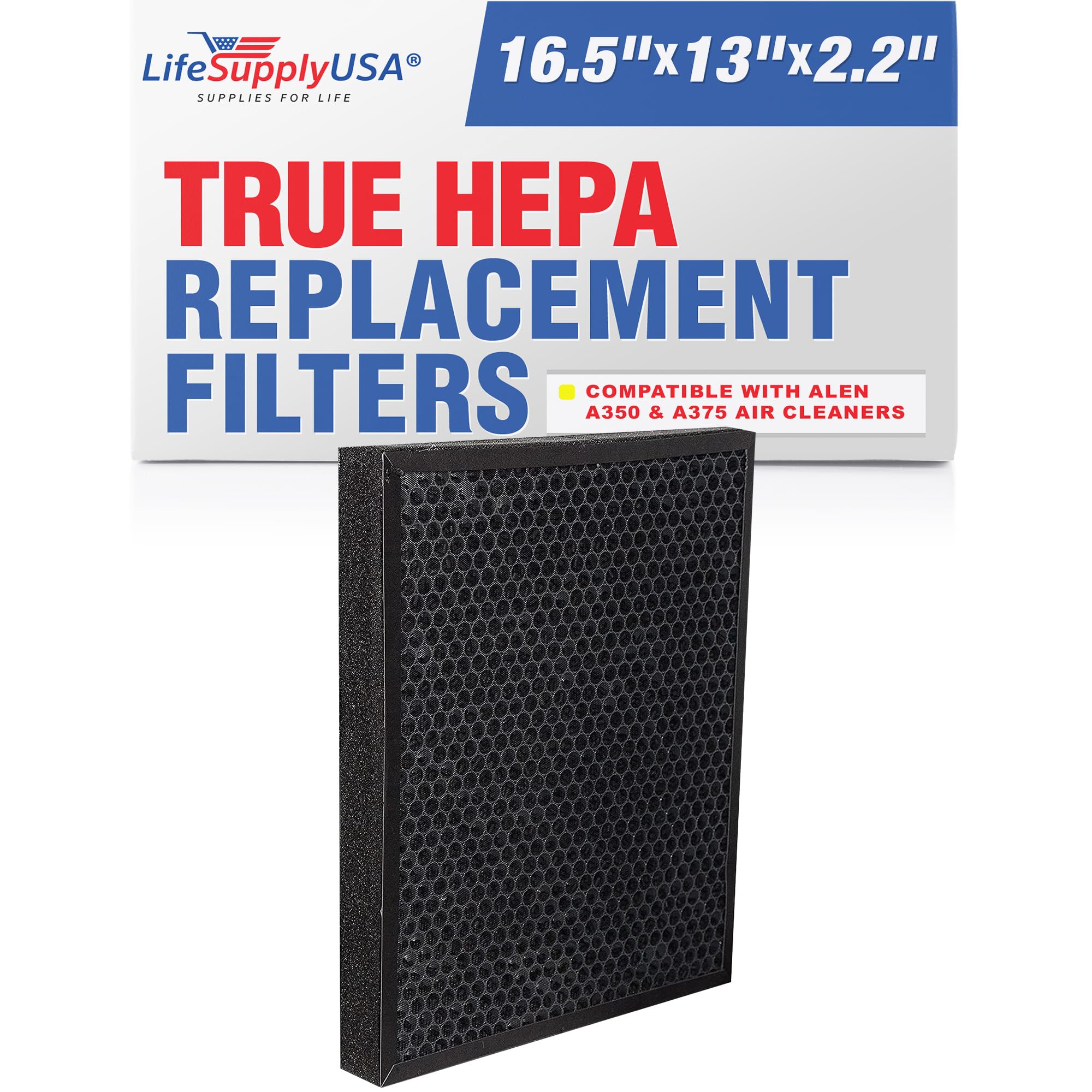 True Hepa Air Cleaner Filter Replacement Compatible With Alen Bf25A Hepa Pure Hepa Fresh A350, A375 Air Cleaner By Lifesupplyusa