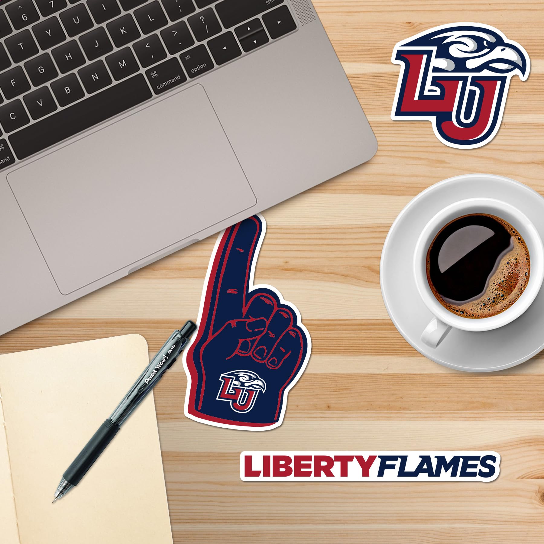 GRAPHICS & MORE Vinyl Stickers Variety Pack - 10ct Large, Liberty University, Indoor/Outdoor, Perfect for Laptops, Water Bottles, Scrapbooking