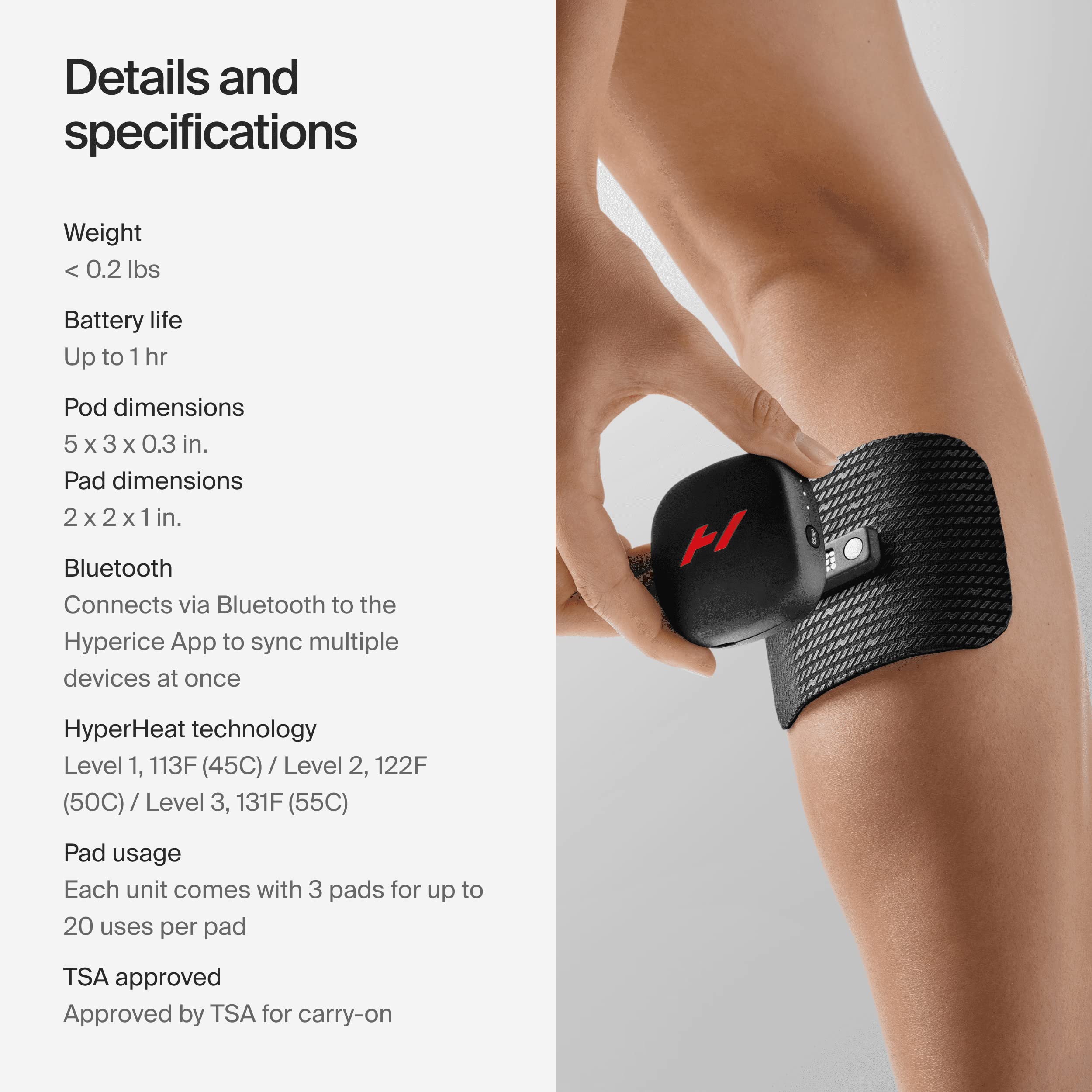 Hyperice Venom Go - Advanced Heat + Vibration Wearable (Venom Go) - Fsa And Hsa Eligible