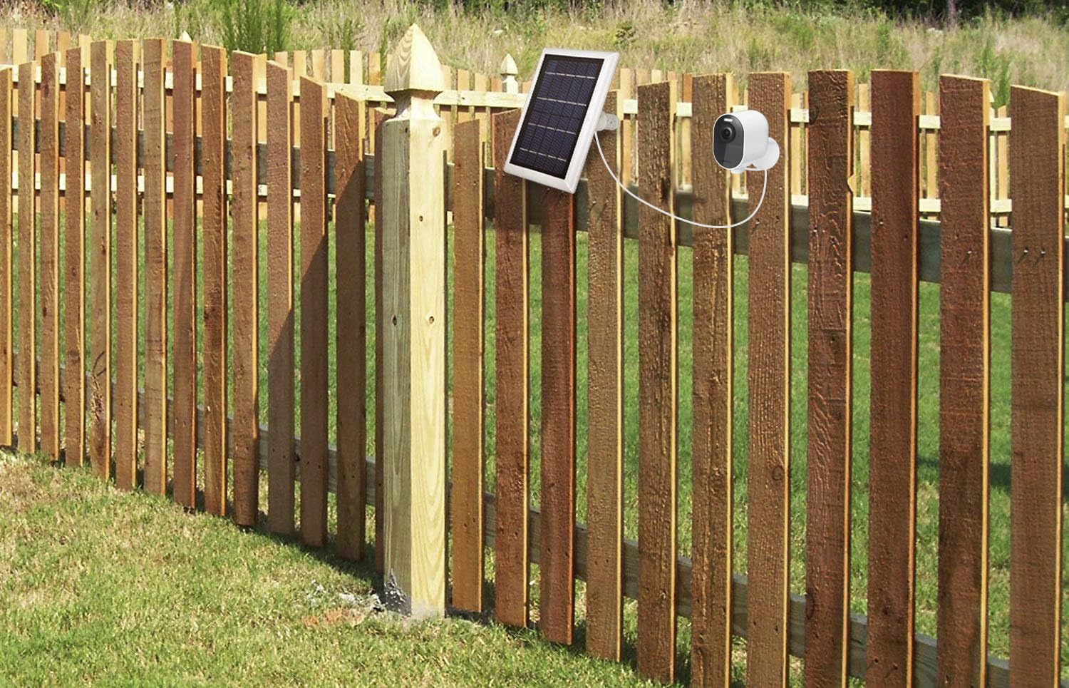 Wasserstein Solar Panel With 13.1-Foot Outdoor Magnetic Charging Cable For Arlo Ultra/Ultra 2 And Arlo Pro 3/4/5S (3-Pack, White