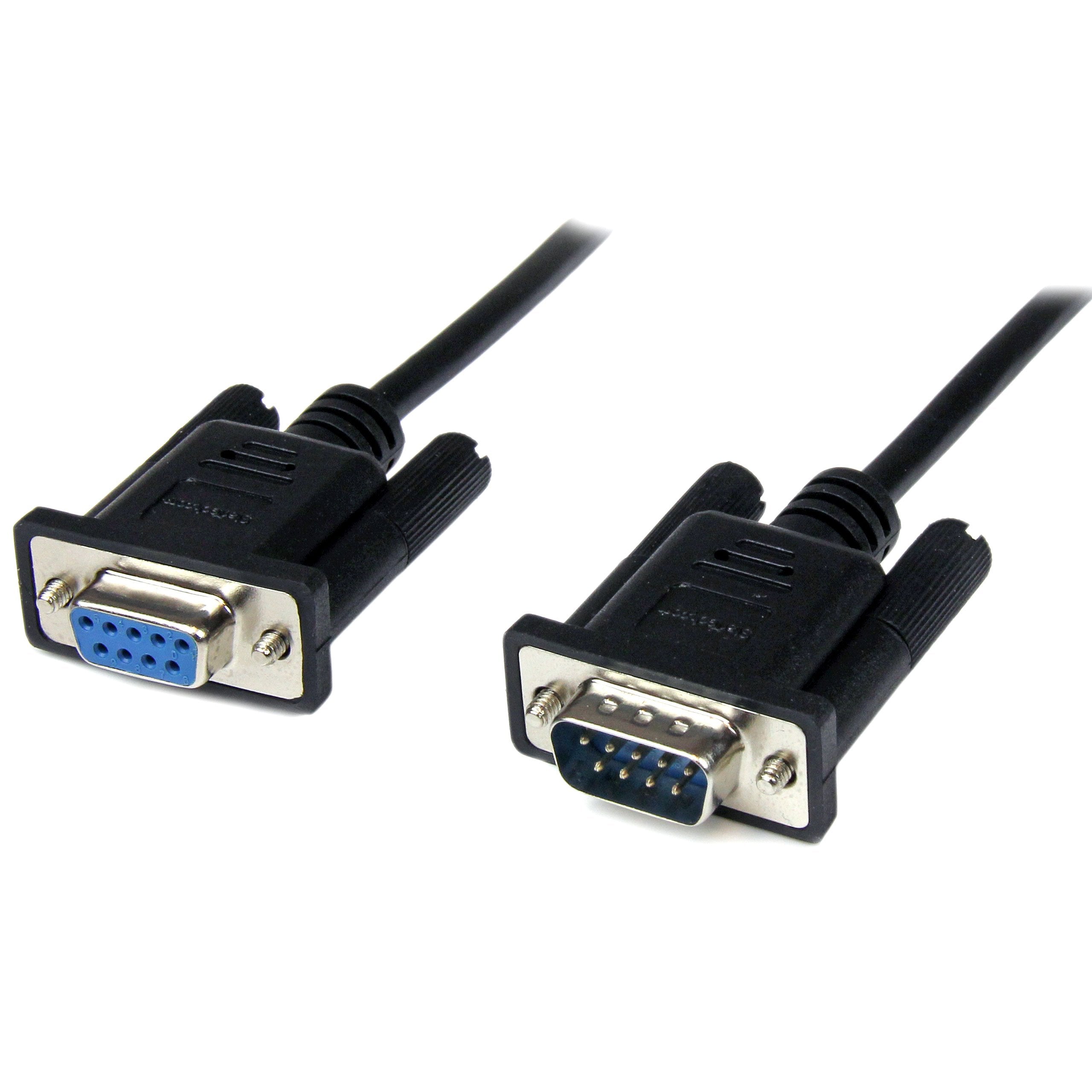 Startech.Com 2M Black Db9 Rs232 Serial Null Modem Cable F/M   Db9 Male To Female   9 Pin Null Modem Cable   1X Db9 (M), 1X Db9 (