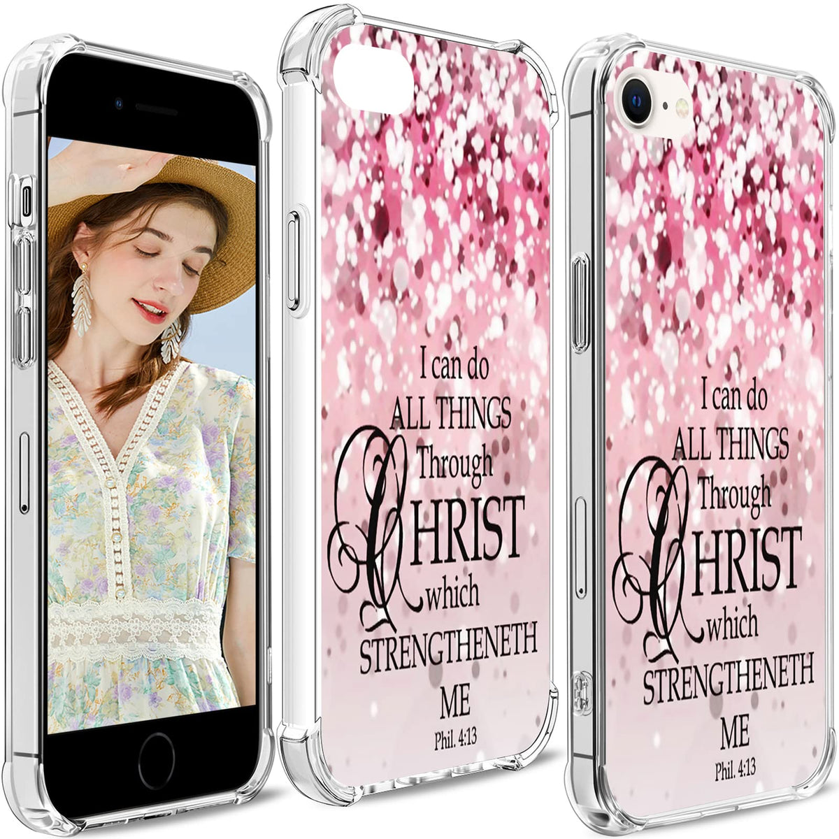 Topgraph Case For Iphone Se 3 / Se 2/7/8 Bible Verse Protective [Exact Slim Fit Full Coverage] Bumper Compatible For Iphone 8/7/