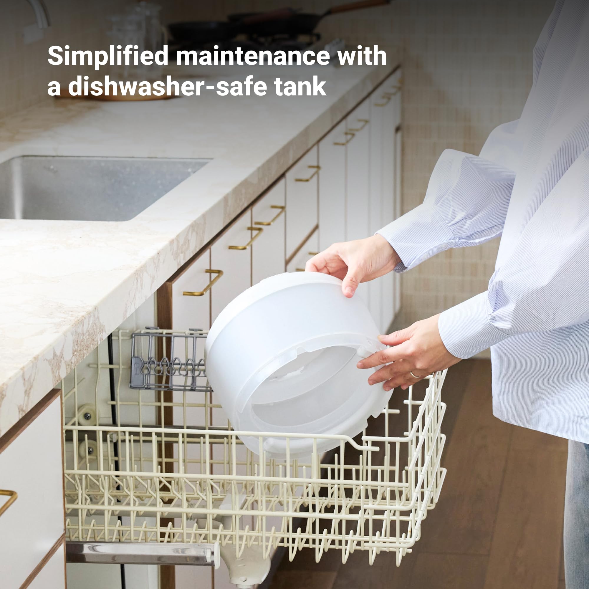 Blueair Premium Smart Humidifier For Large Rooms, Bedrooms, Better Sleep With Evaporative Invisible Mist Tech, Auto Humidify, Ea