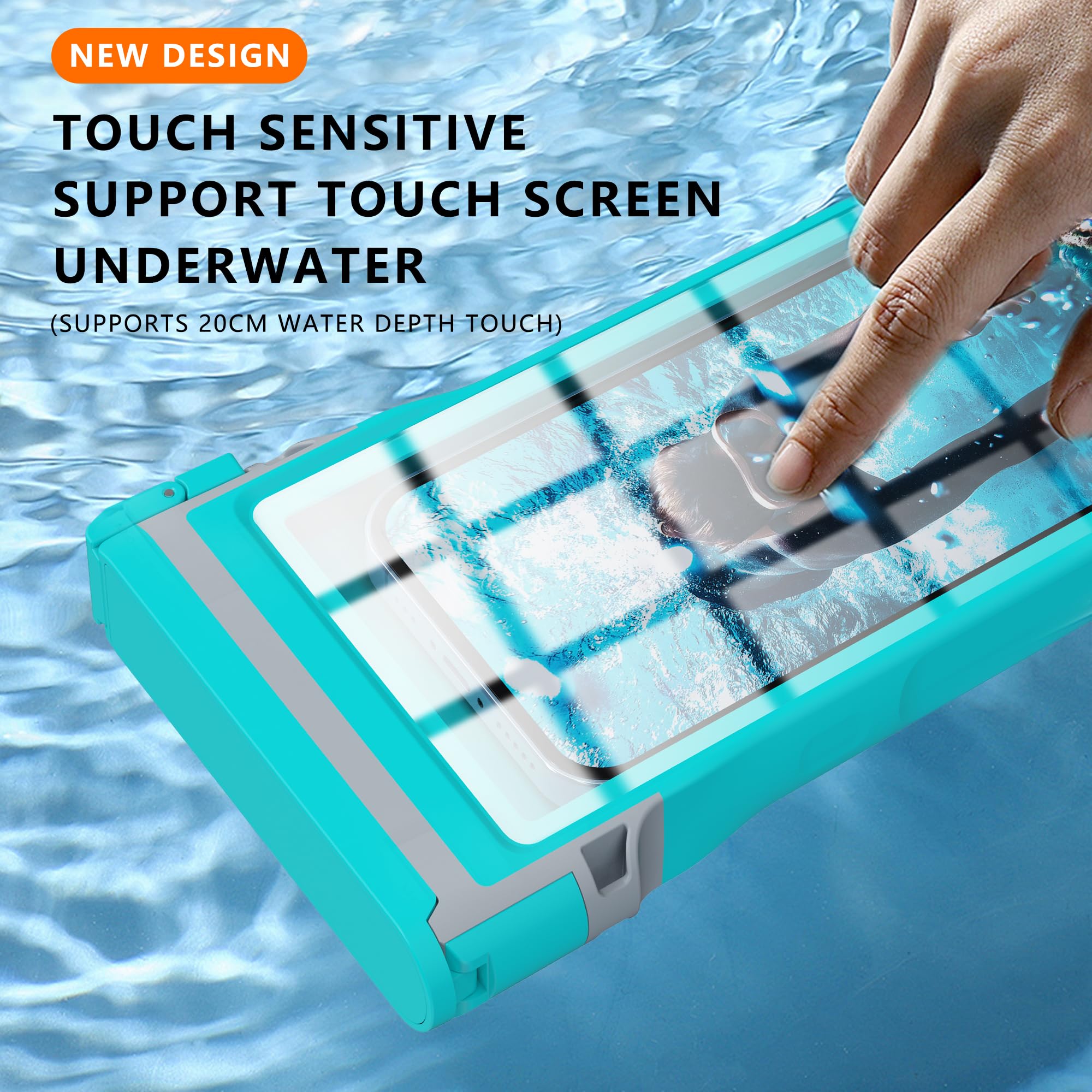 Goldju Waterproof Phone Pouch, 7.0 Inch Waterproof Phone Case For Iphone 16 15 Pro Max Galaxy S25 S24 Ultra, Ipx8 Large Space Ad