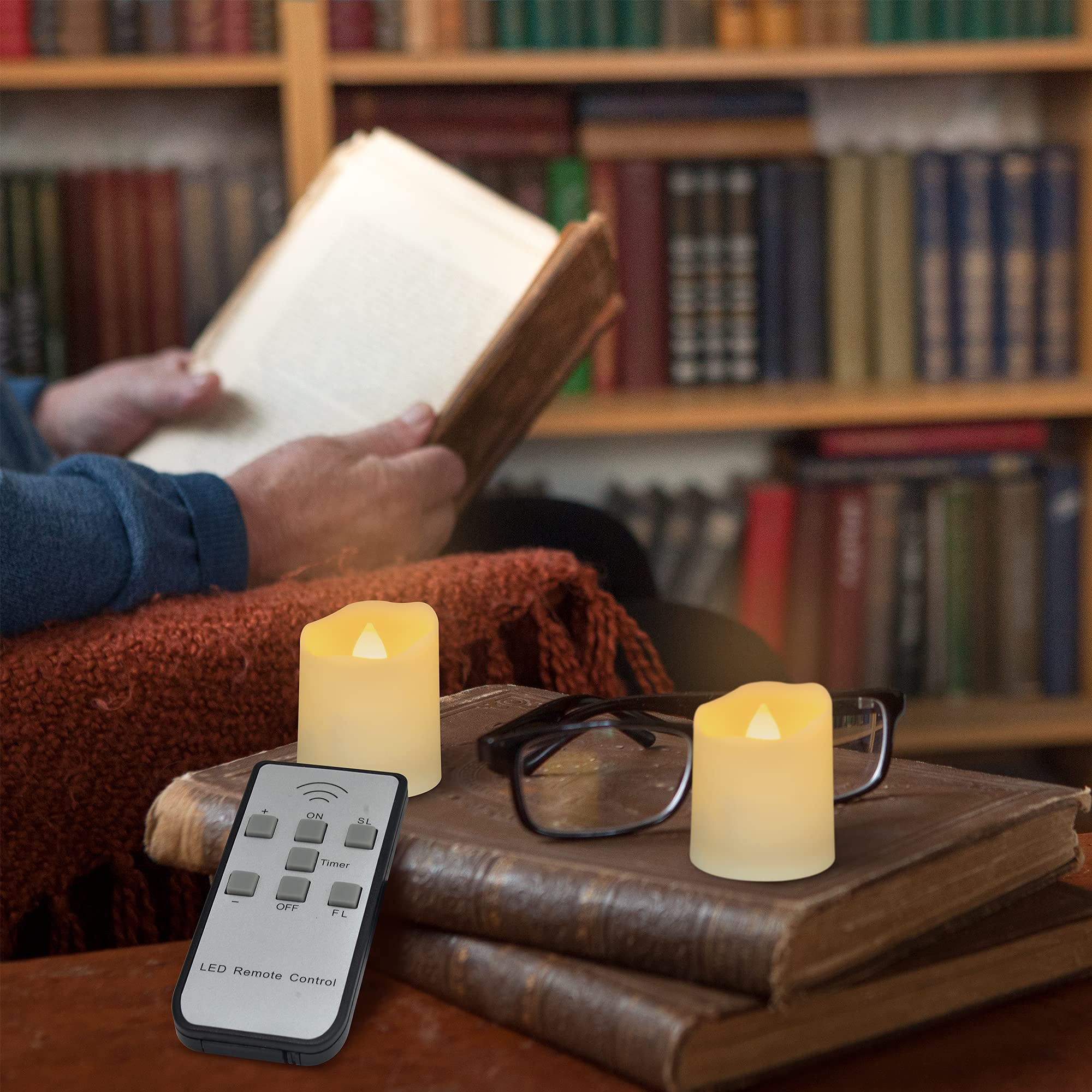 Daord Rechargeable Led Tea Lights Usb Flameless Warm White Votive Candles With Remote Battery Flickering Tealights Candle For Ha