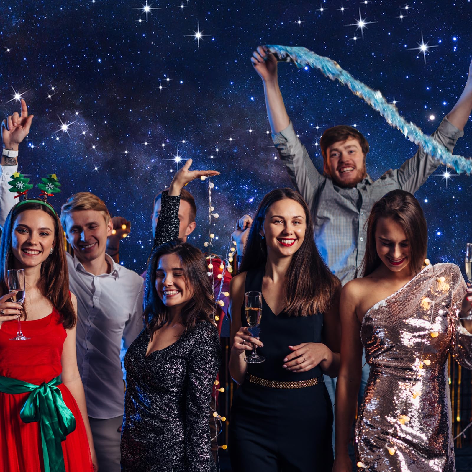 Avezano Starry Night Sky Backdrop Outer Space Galaxy Birthday Background Universe Nebula Stars Theme Party Decorations For Boy K