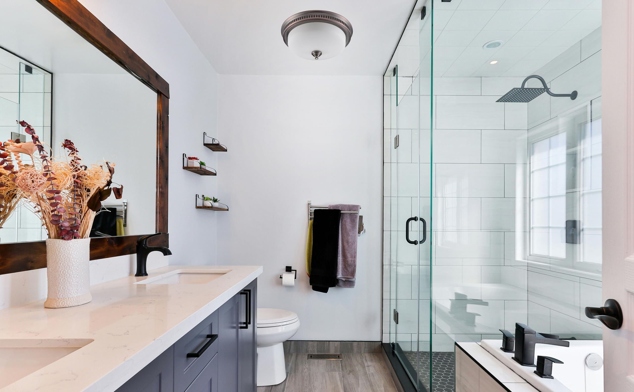 Decorative Round Oil Rubbed Bronze 110Cfm Bath Fan W/Integrated Led Light And Glass Globe