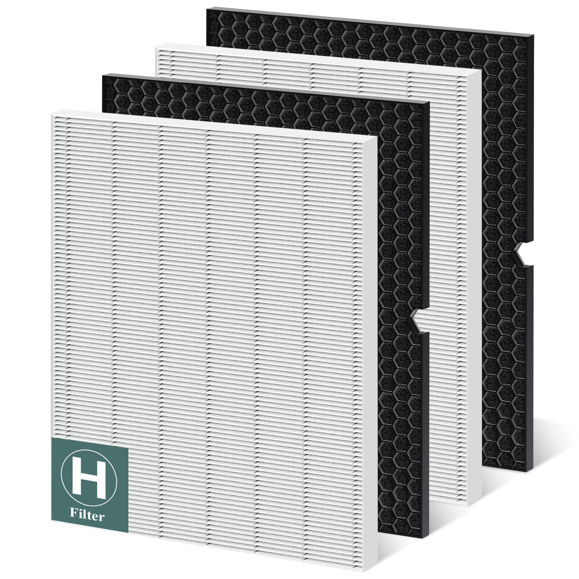 116130 Replacement Filter H For Winix 5500 2 And Am80 Air Purifier, 2 Set Hepa Filter And Activated Carbon Filter Combo Pack