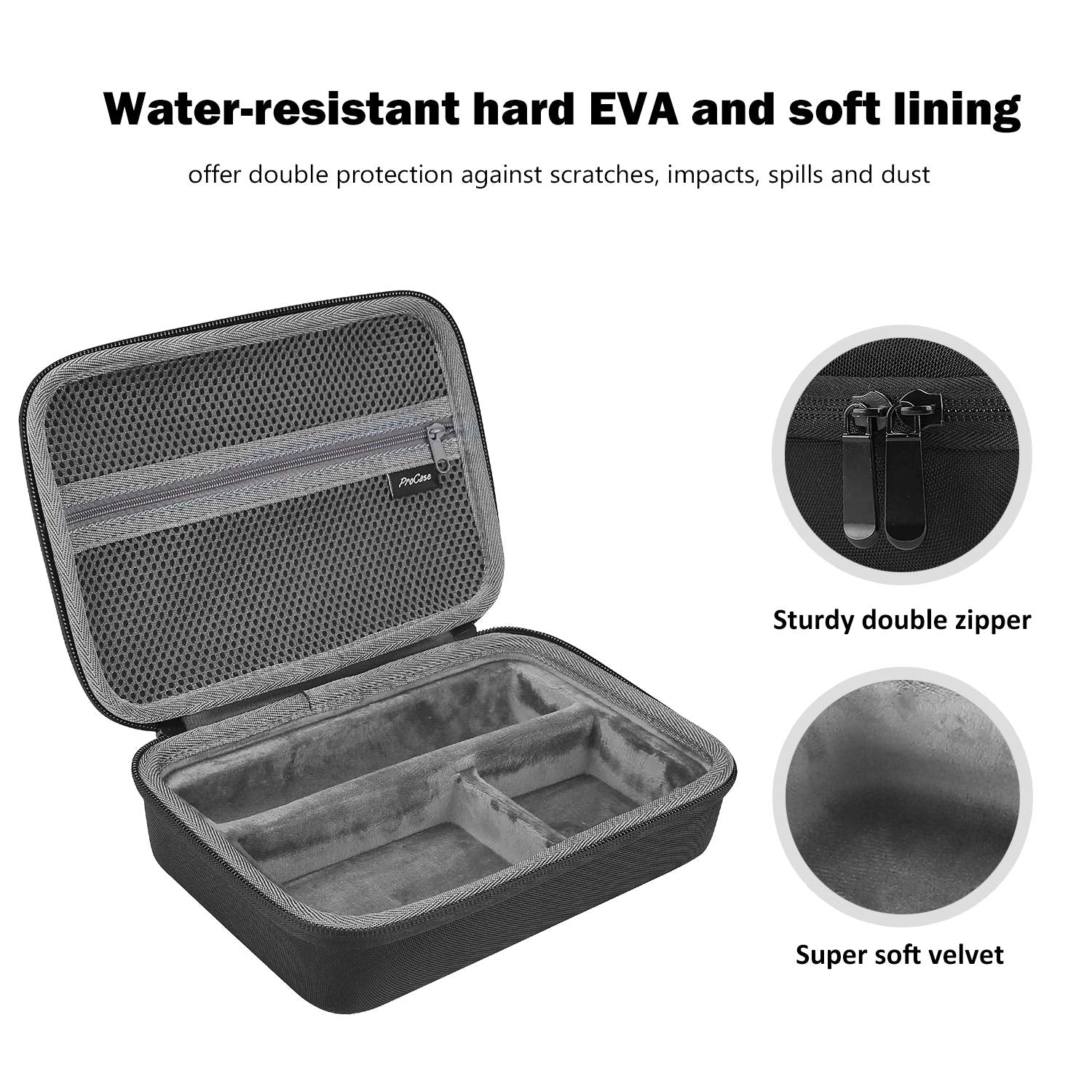 Procase Hard Travel Case For Multigroom Series 3000 5000 7000 Mg3750 Mg5750/49 Mg7750/49 Men'S Electric Trimmer Shaver And Attac
