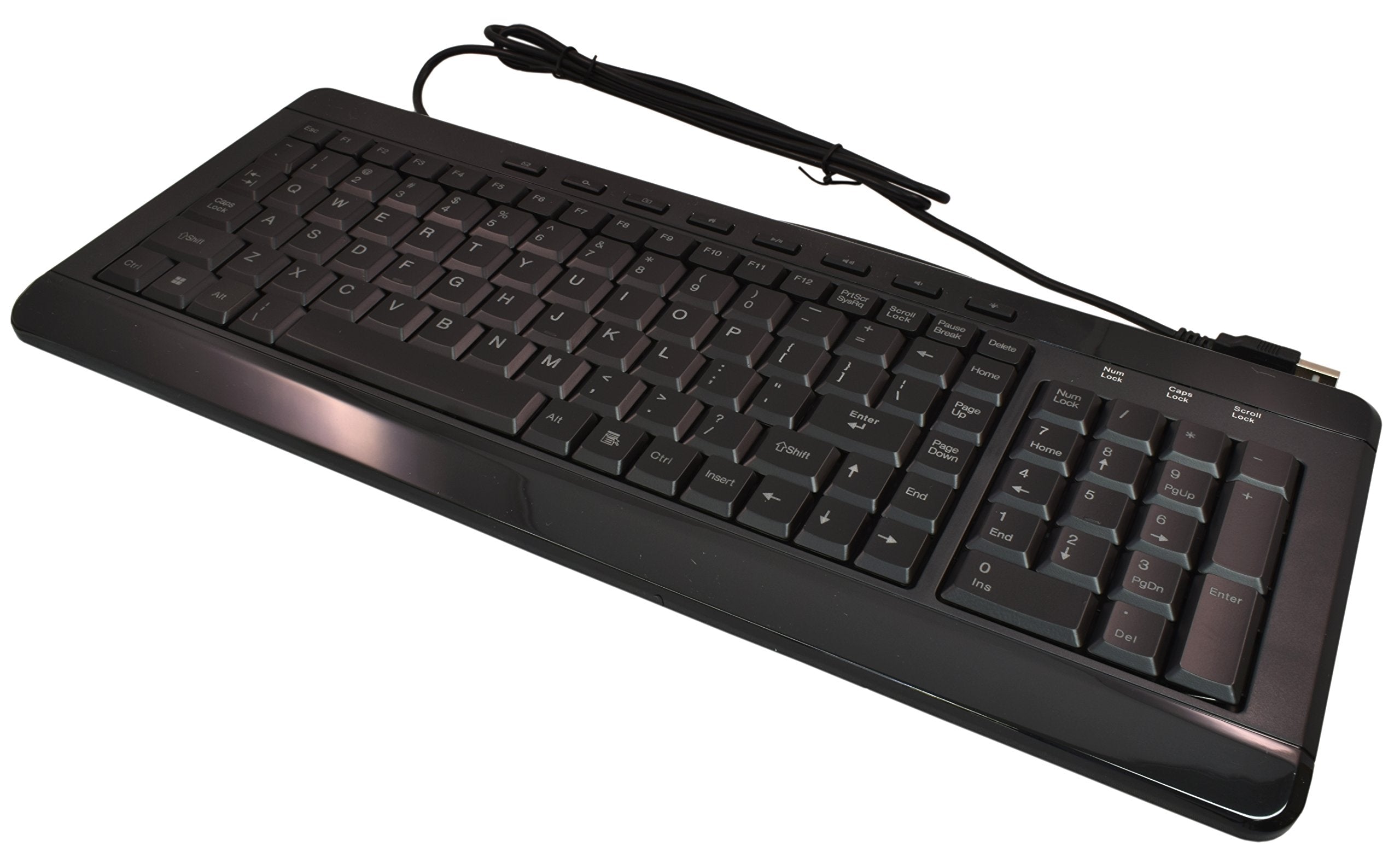 Azend Group W 9868Bl Usb Backlit Blue Led Multimedia Keyboard (Piano Black)