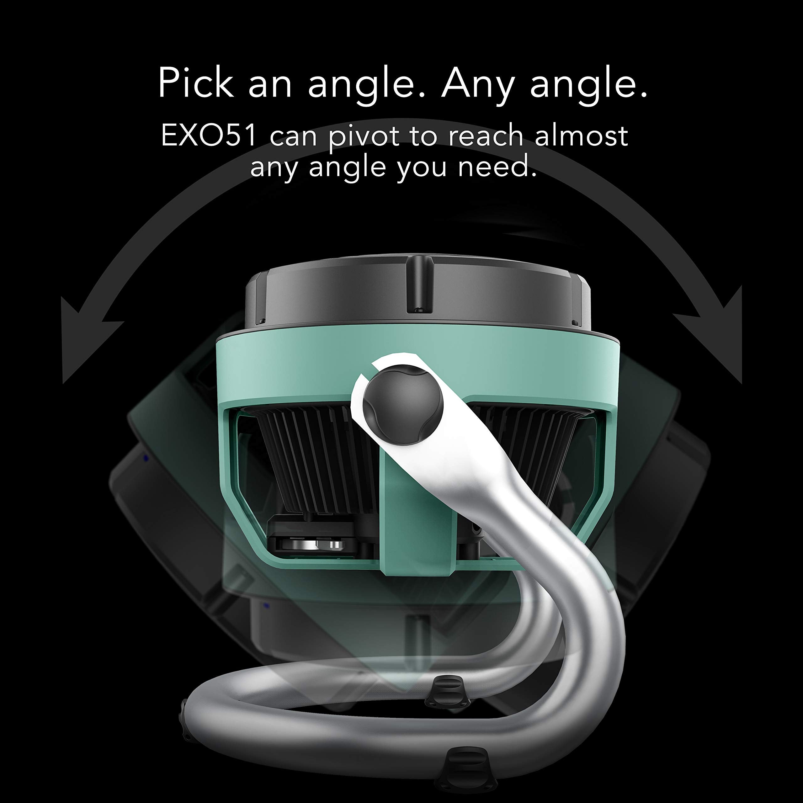Vornado Exo51 Heavy Duty Air Circulator Shop Fan With Ip54 Rated Dustproof And Water Resistant Motor, Green, Cr1 0389 17, Medium