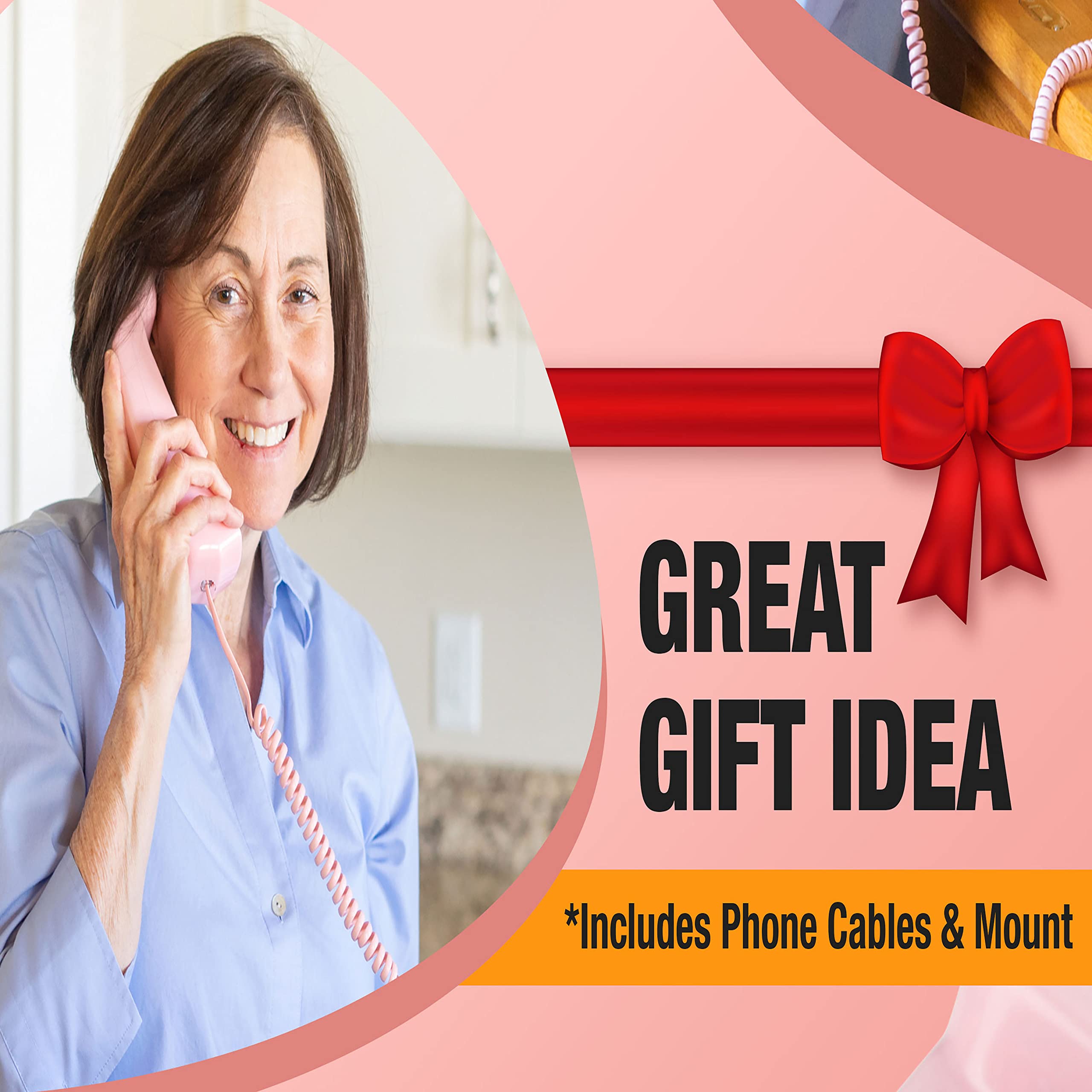 Isoho Phones Land Line Telephones For Home   Corded, Easy To Use Big Button Telephone For Home Office, Seniors, And House Phone;