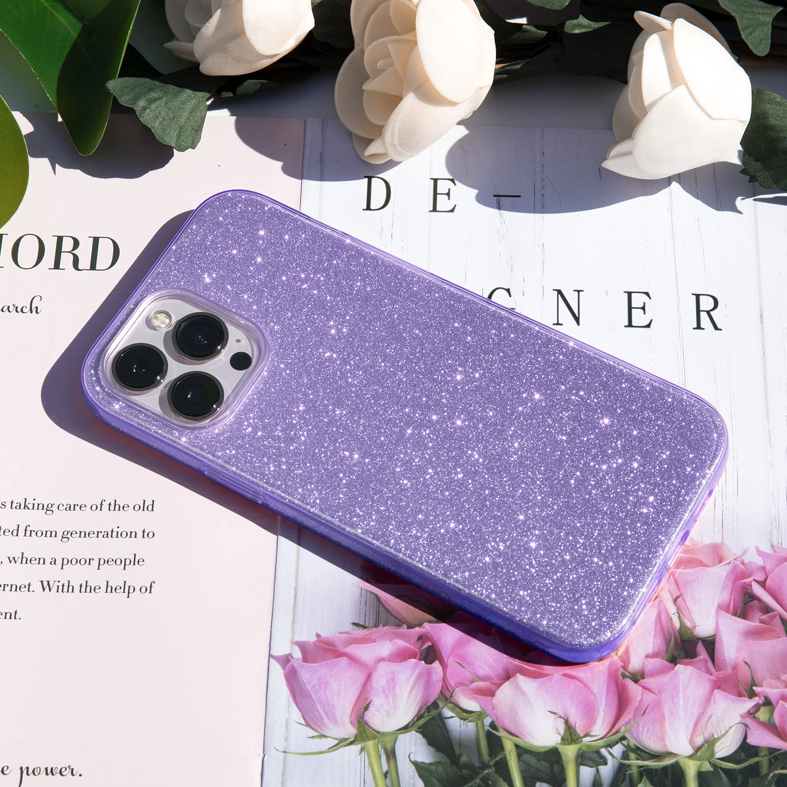 MATEPROX iPhone 13 Pro Bling Sparkle Protective Case TPU Purple 6.1 inch