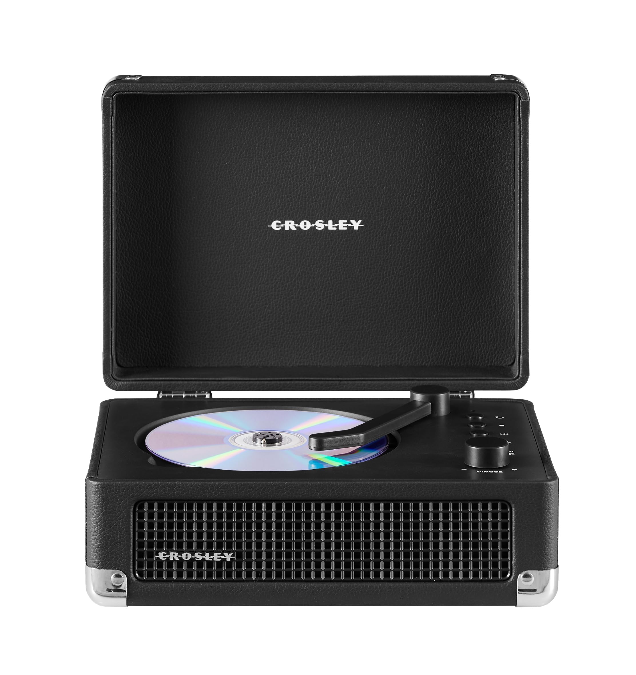 Crosley CR3505A-BK Cruiser Retro Portable CD Player with Stereo Bluetooth Speakers and FM Radio, Black