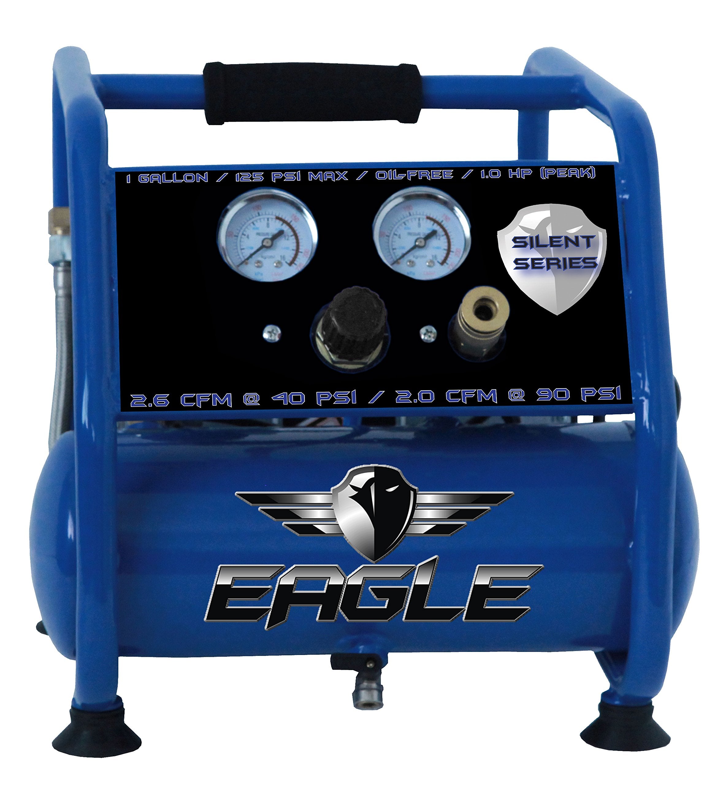 Silent 1 Gal. 115-Volt Co Electric 1 HP Oil Free Air Compressor