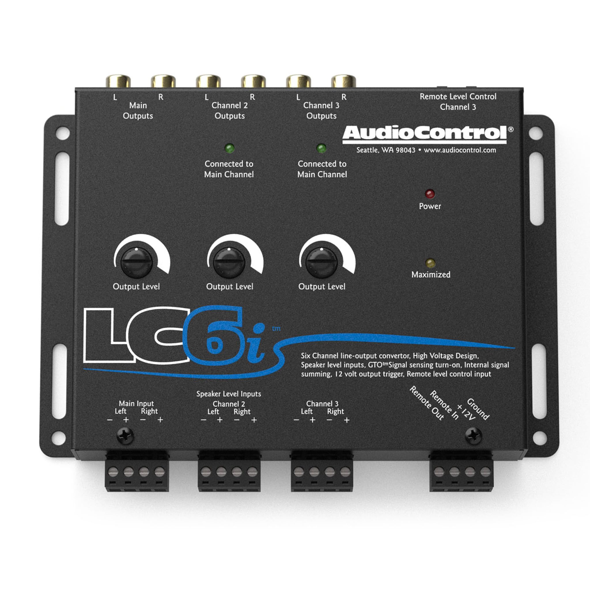 Audiocontrol Lc6I Black 6 Channel Line Out Converter With Internal Summing