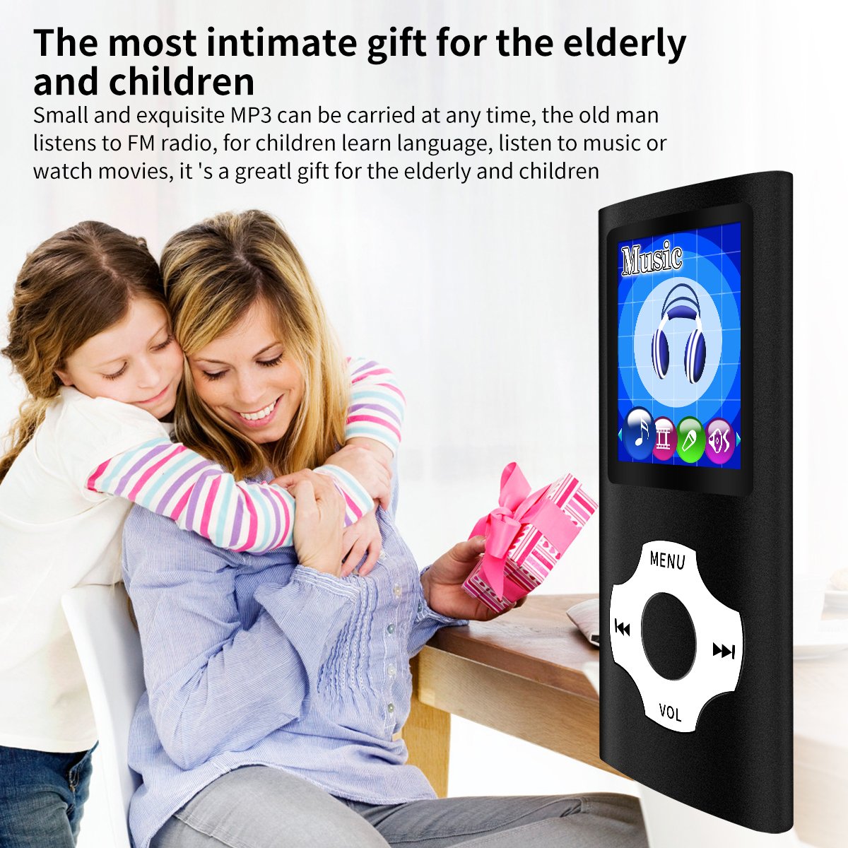 Mymahdi Mp3/Mp4 Portable Player,1.8 Inch Lcd Screen,Max Support 64Gb,Silver