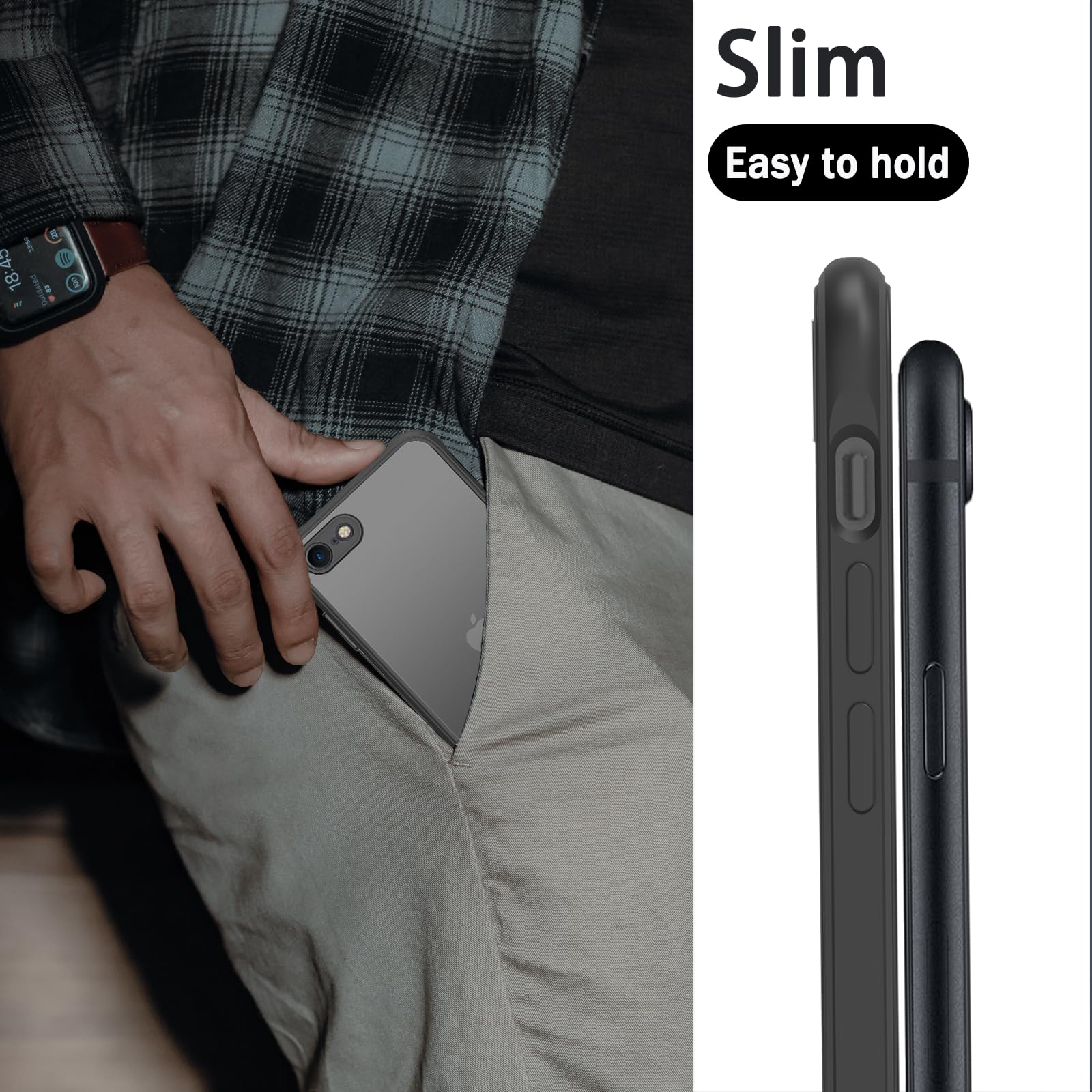 Pinlisheng Matte Case For Iphone Se Case 2022/3Rd/2020/2Nd Gen,Iphone 8/7 Case,Shockproof Protective Hard Back Slim Phone Case,F