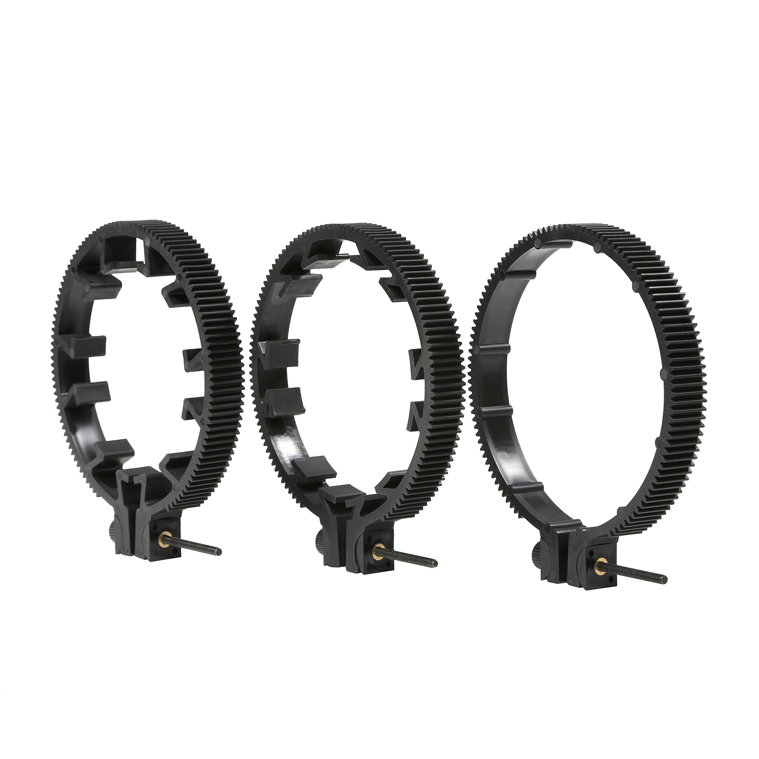 Movo Fr3 Adjustable Follow Focus Ring Set Of 3 With 65Mm, 75Mm And 85Mm Lens Gear Rings (Standard 32 Pitch   0.8 Mod)
