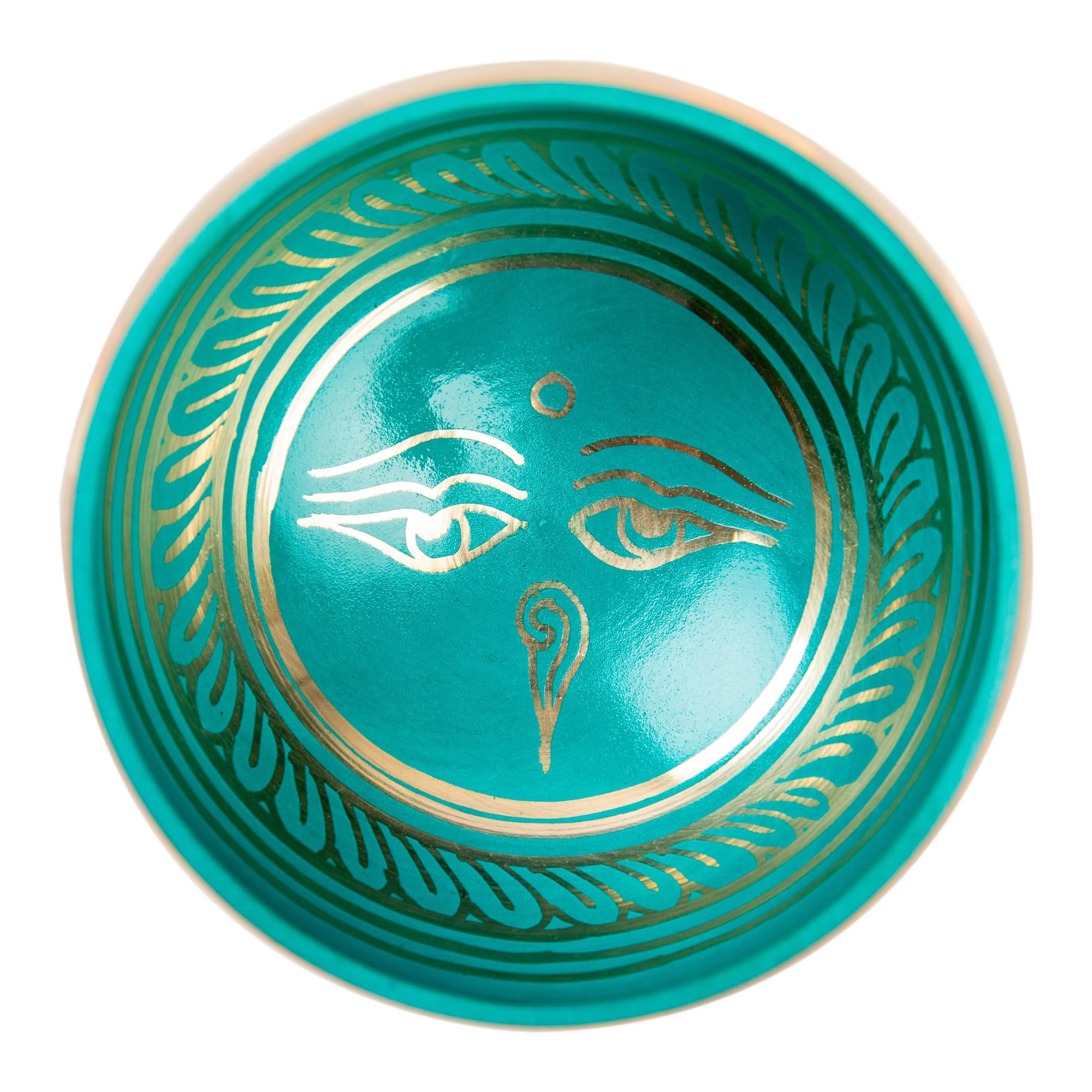 Tibetan Singing Bowl Set Bronze   Master Healing Grade   Authentic Handcrafted Sound Bowl By Himalayan Bazaar (Turquoise)