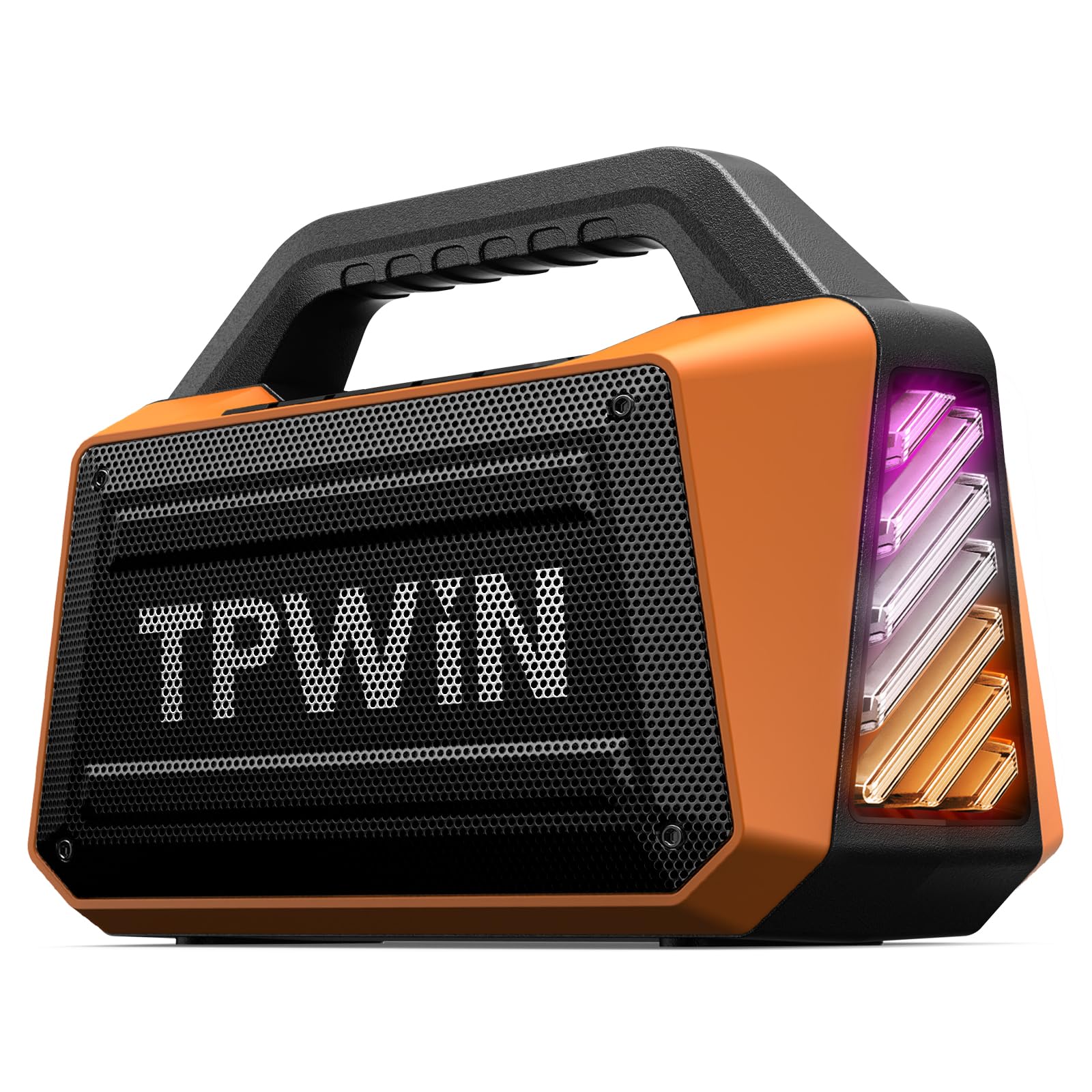 TPWIN Bluetooth Speaker - 80W Loud, Rugged Outdoor Speakers, IPX6 Waterproof, 20H Playtime, Deep Bass, Lightshow, TWS, BT 5.3 Wi