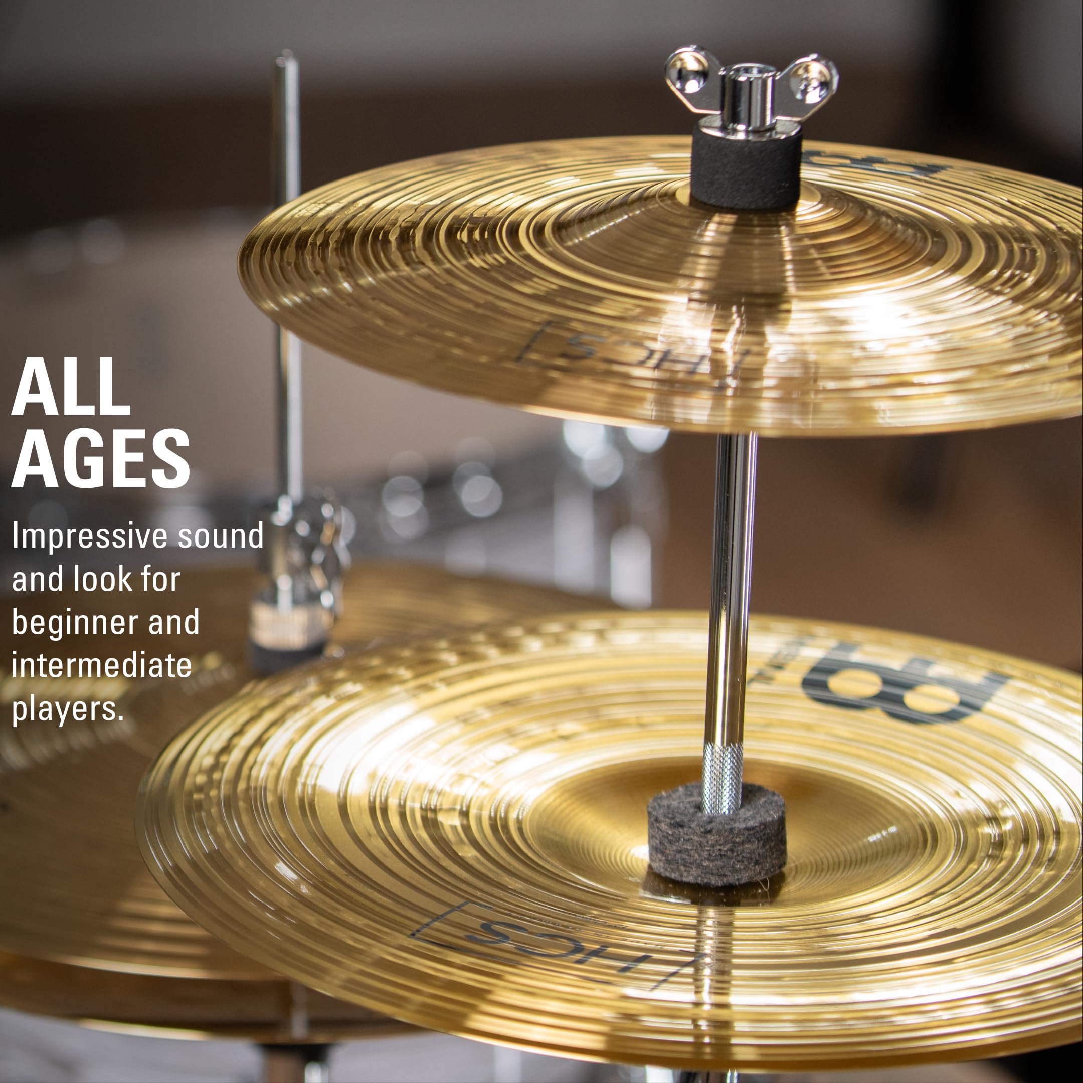 Meinl Cymbals Hcs Fx Hcs Cymbal Box Set Effects Pack With 10'' Splash, 12'' China, Plus A Free Cymbal Stacker (Video)