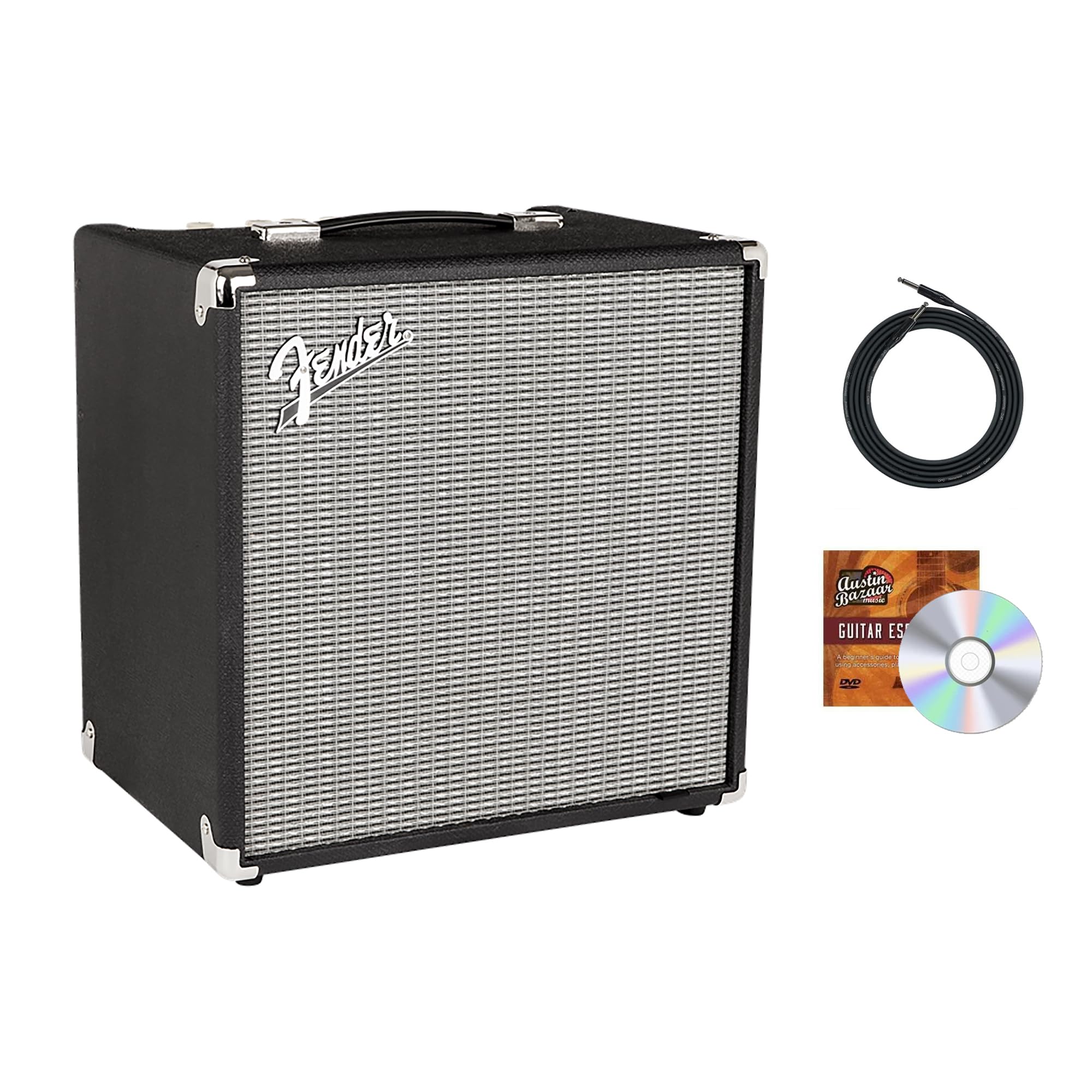Fender Rumble 40 Bass Combo Amplifier Bundle with Instrument Cable and Austin Bazaar Instructional DVD