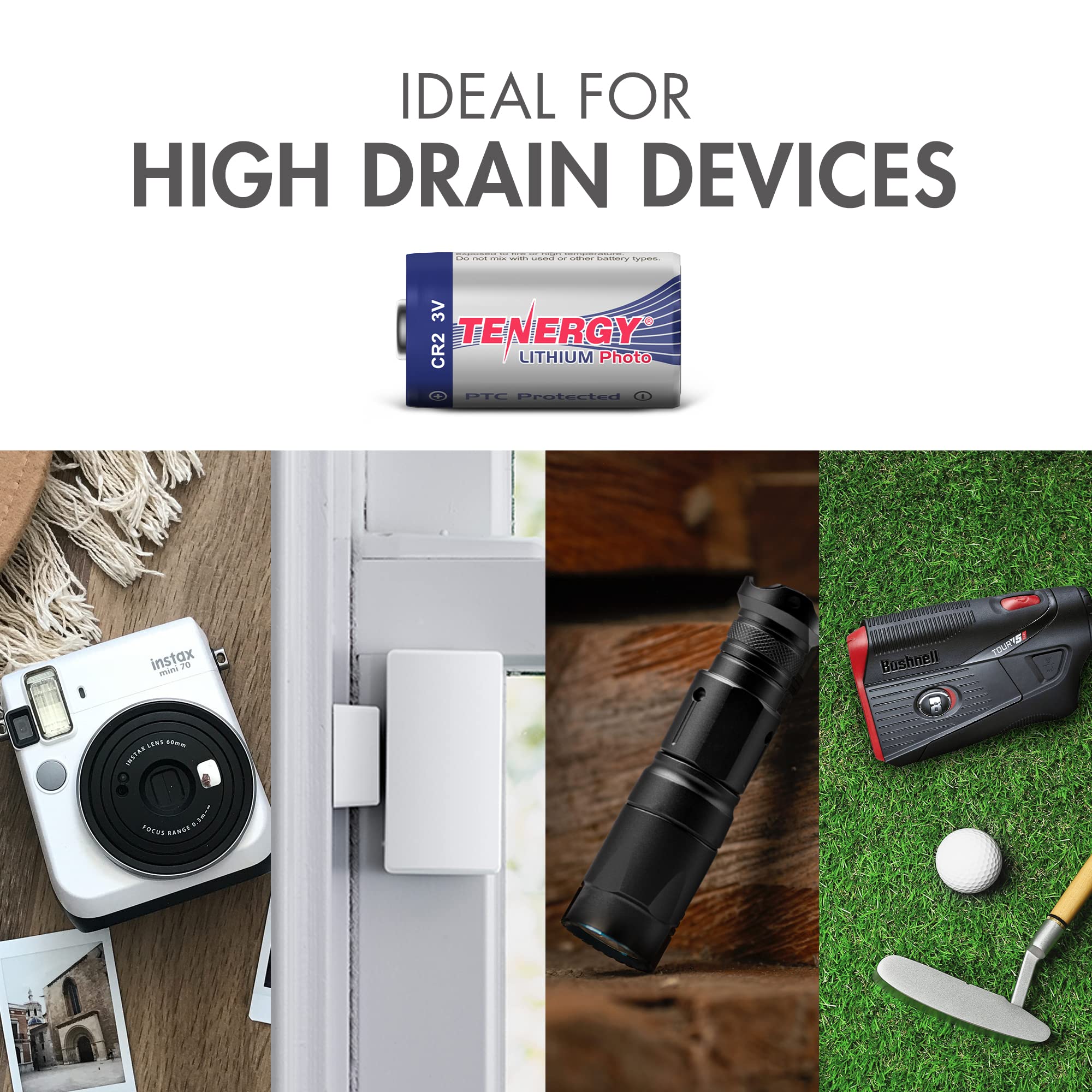 Tenergy Cr2 3V Lithium Battery Non Rechargeable Ptc Protected High Performance Cr2 Batteries For Flashlight, Digital Cameras, To