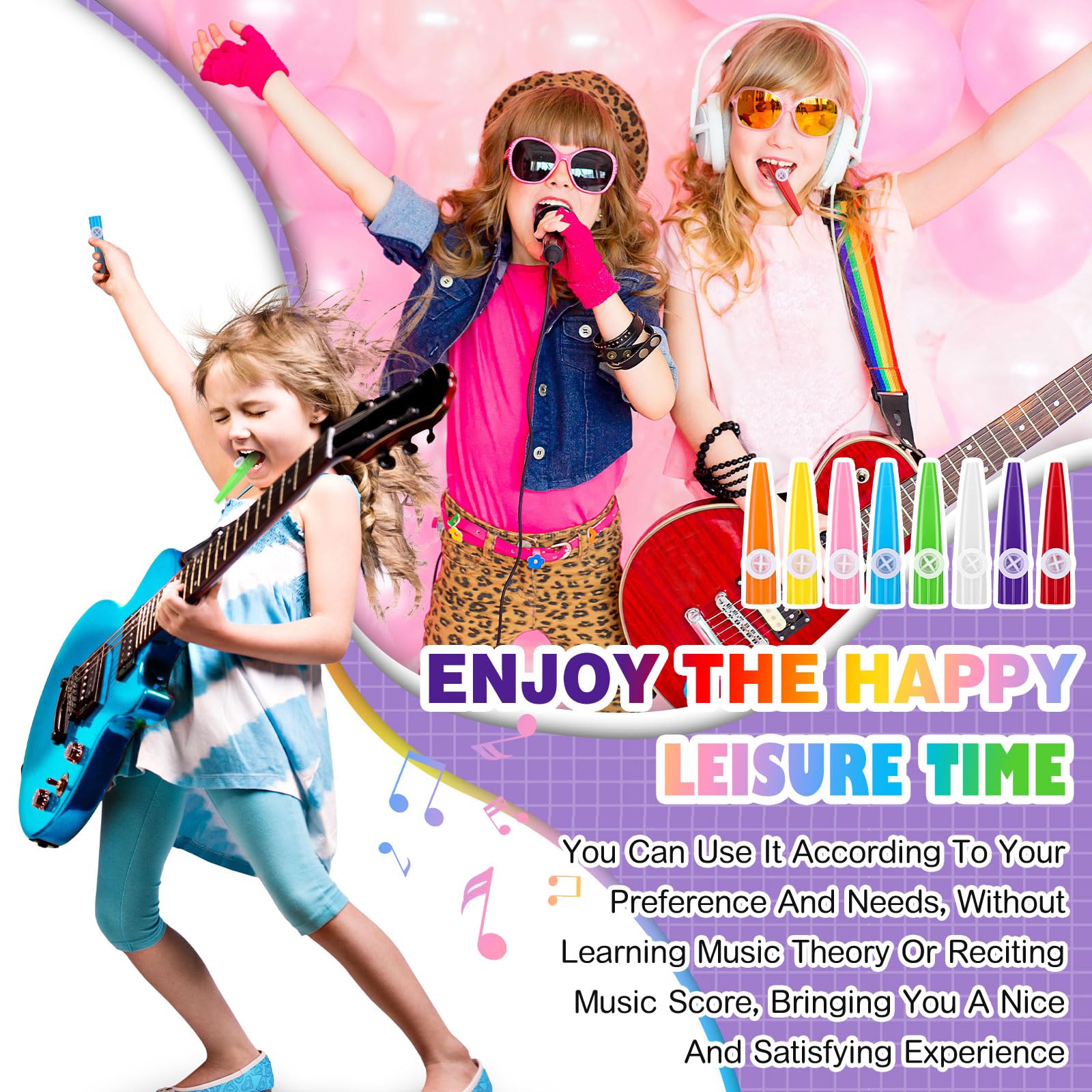 Boao 200 Pcs Plastic Kazoo Musical Instruments Party For Adults Fun Music Kazoo For Kids Classrooms Musical Toy Favors Gift Priz