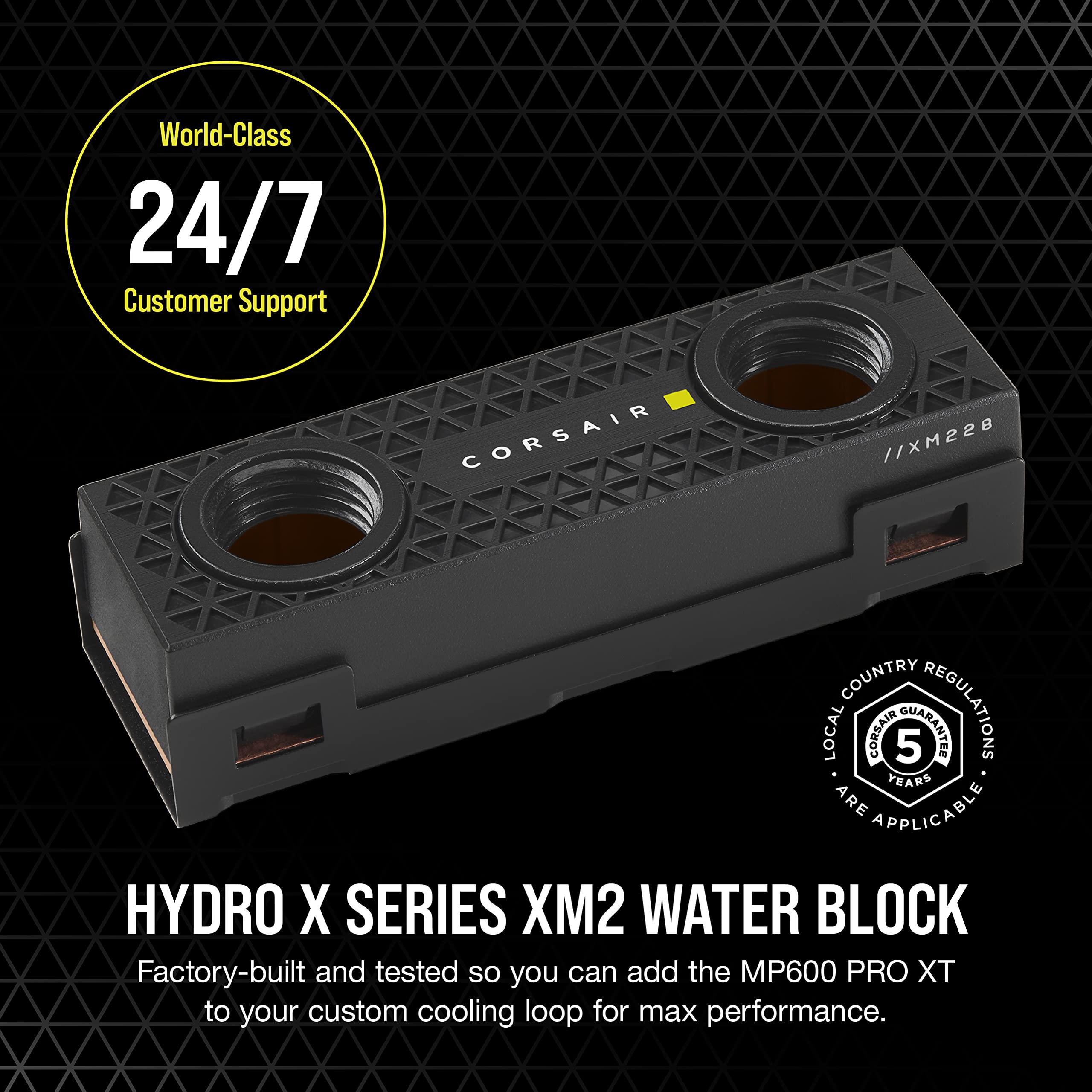 Corsair Mp600 Pro Xt 4Tb Hydro X Edition Gen4 Pcie X4 Nvme M.2 Ssd - High-Density Tlc Nand - Hydro X Series Xm2 Water Block - M.
