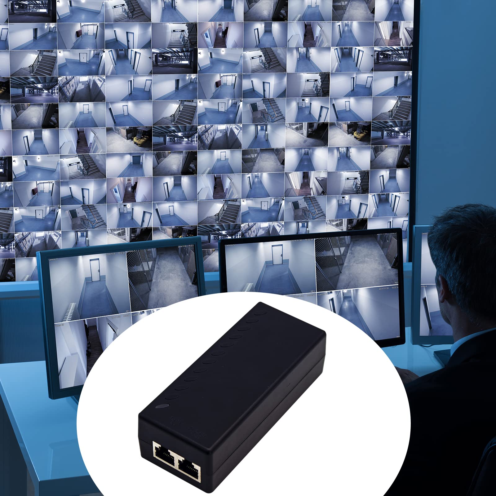 Thepoestore Gigabit Poe Injector Adapter, Poe+ Injector 30W,48V Power Over Ethernet Plus Injector,10/100/1000Mbps Ieee 802.3Af/A